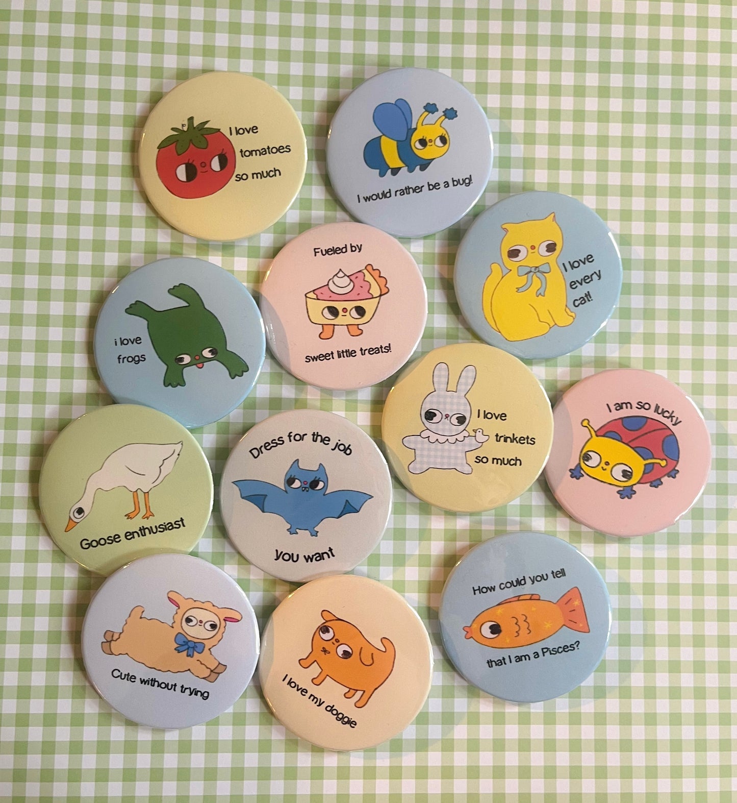 Clunky Picnic Button Pin