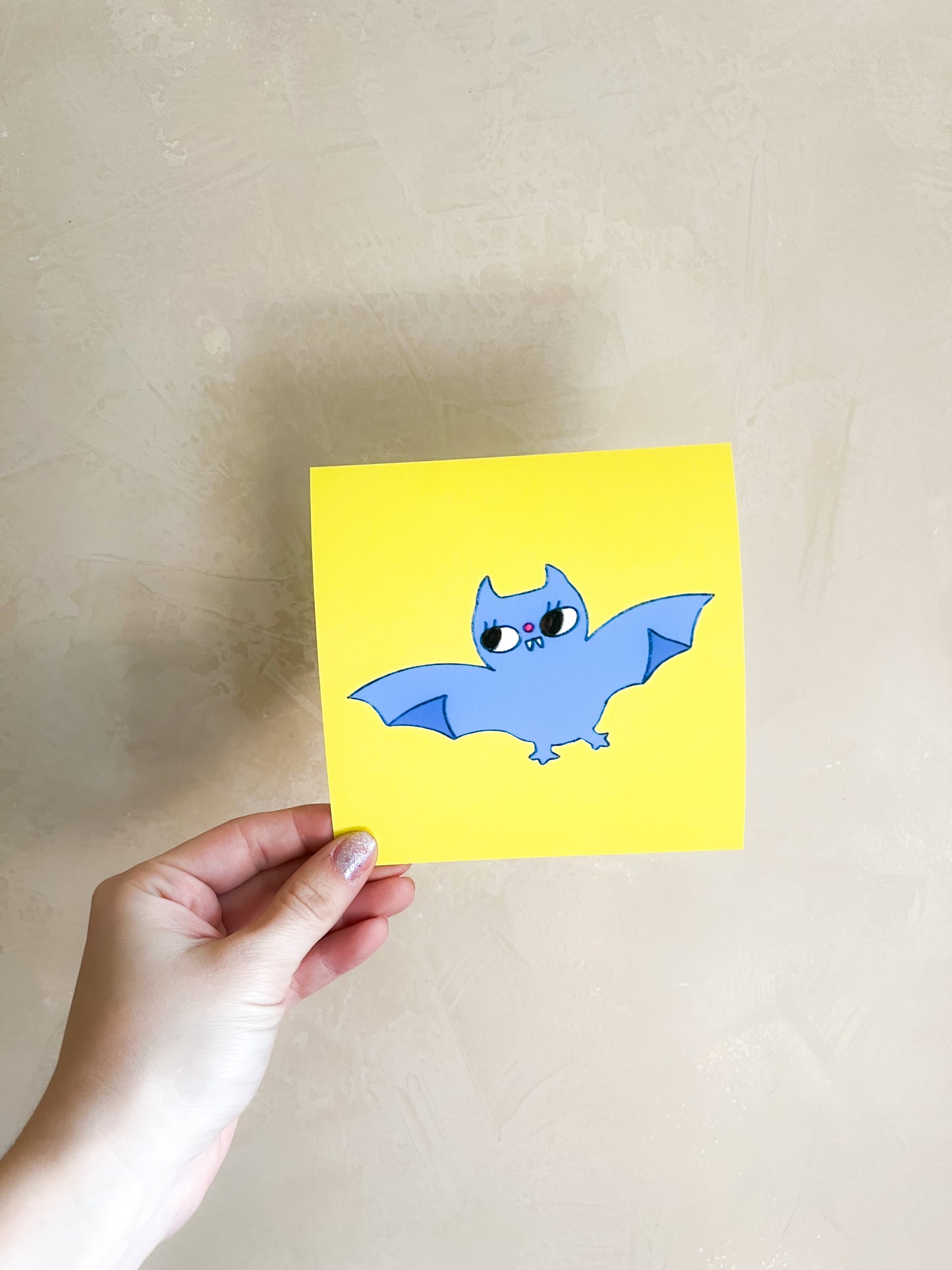 Blueberry Bat Mini Art Print