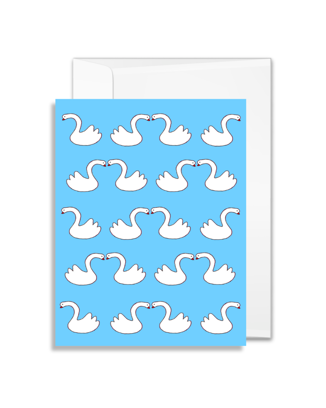 Swan Party Greeting Card