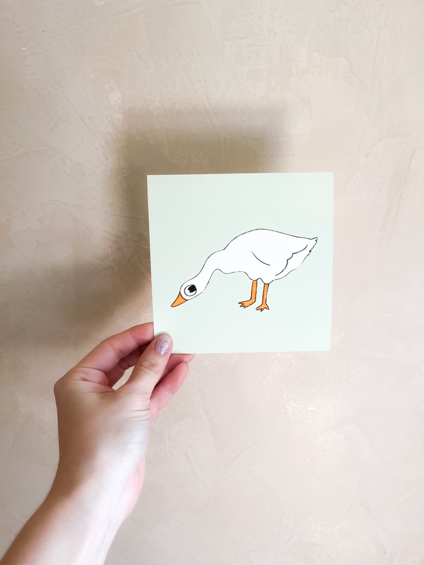 Goose on the Loose Mini Art Print