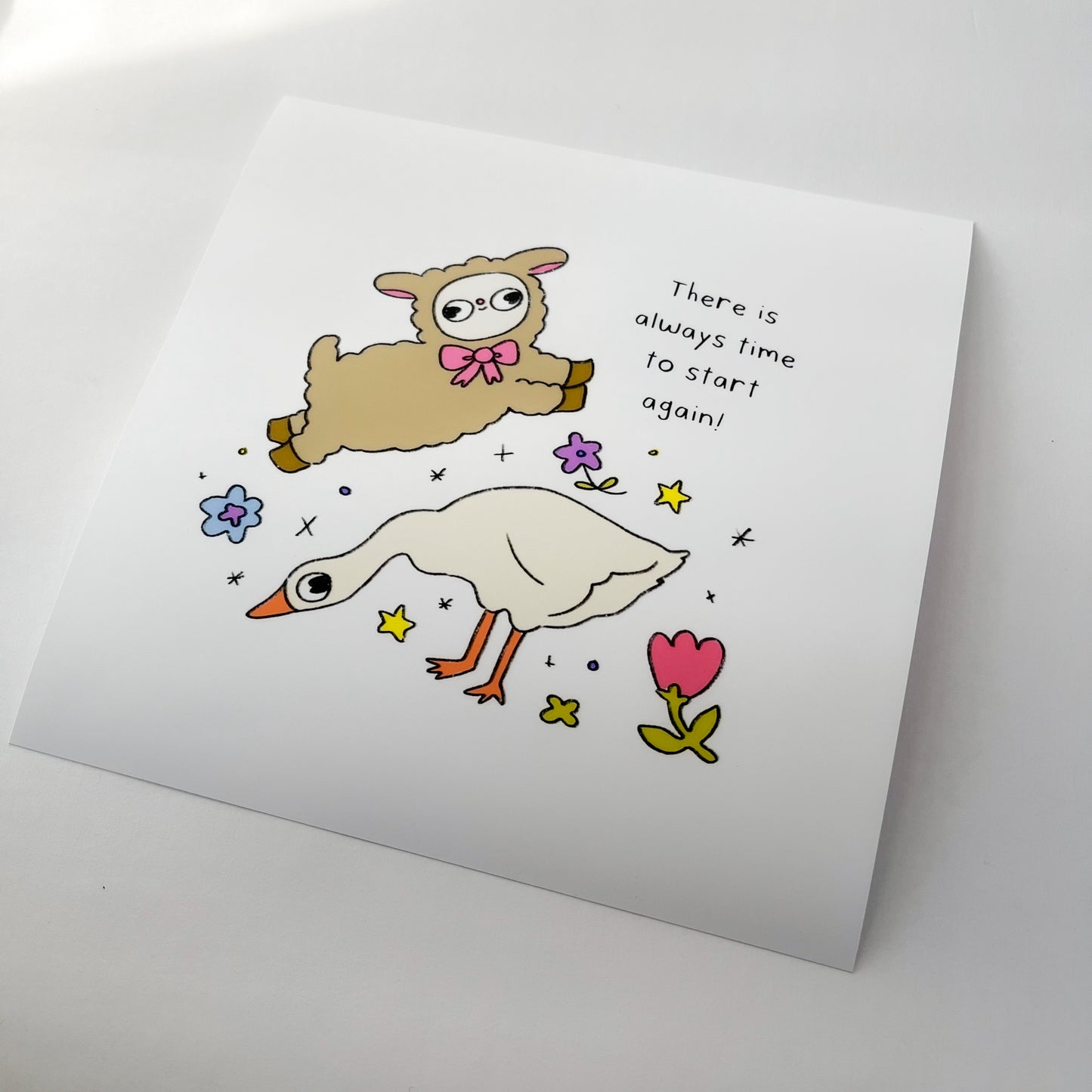 "There is always time to start again!" Art Print