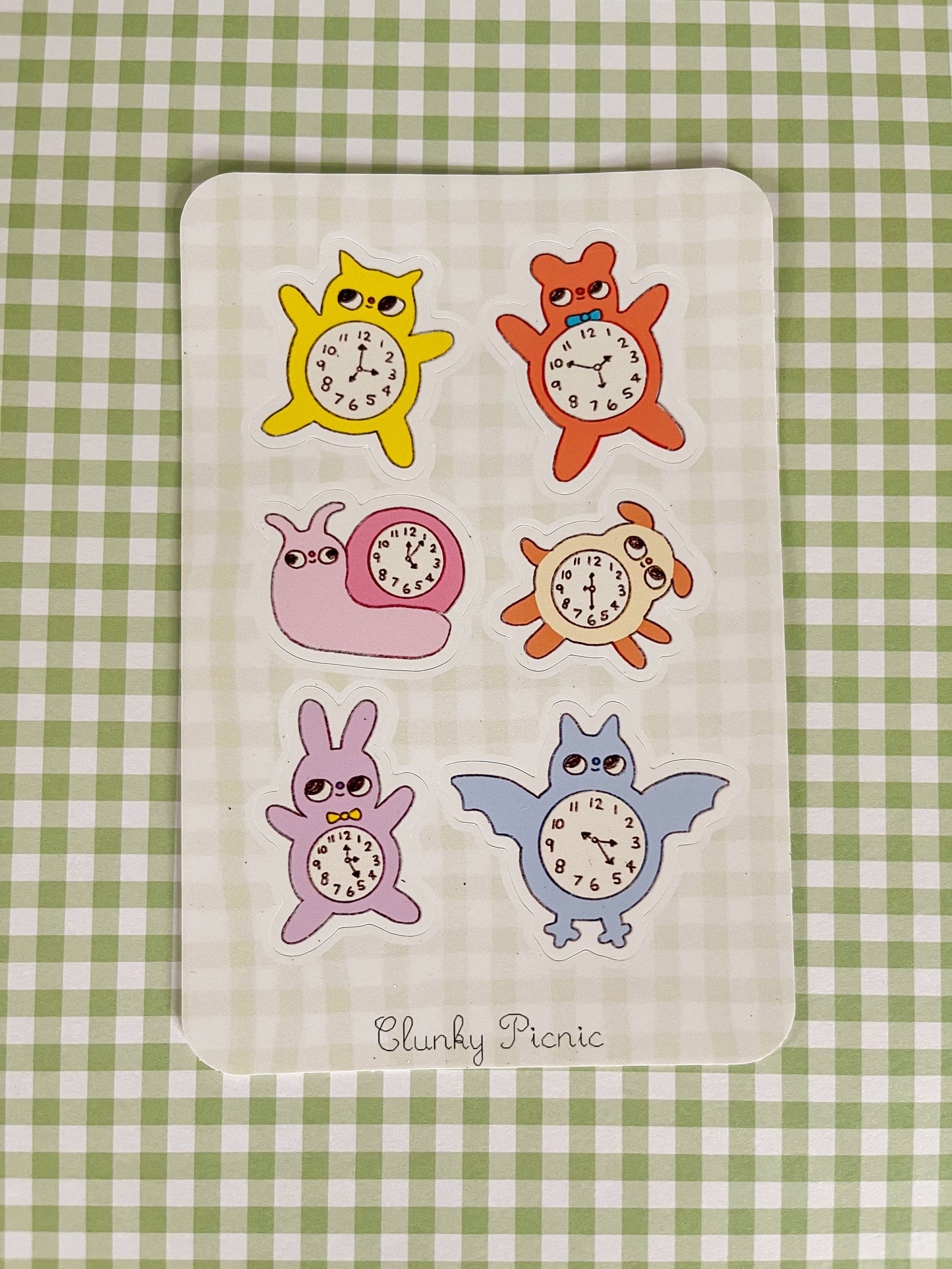 Clock Friends Sticker Sheet