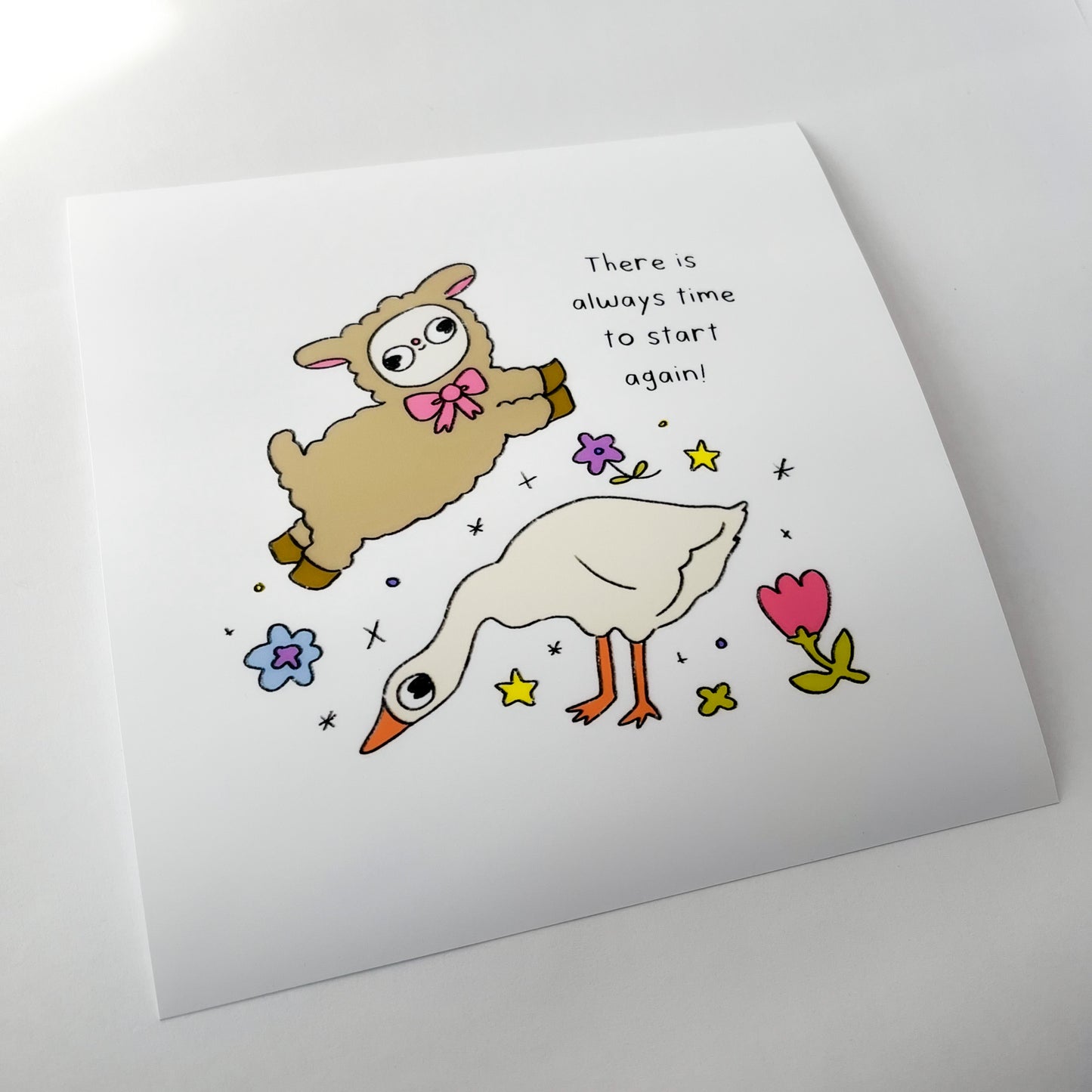 "There is always time to start again!" Art Print