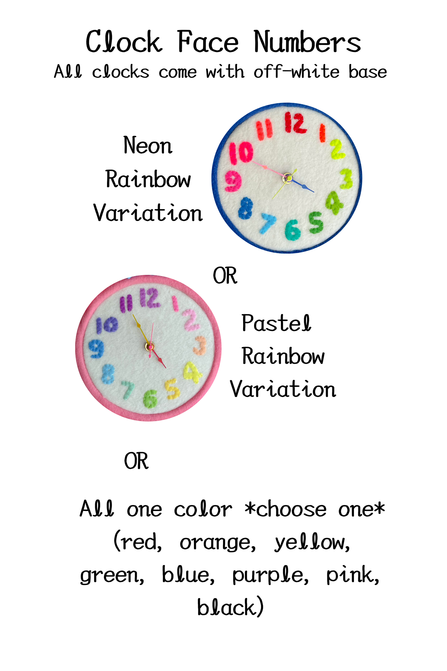 Clunky Picnic Plush Clock ~ MADE TO ORDER ~