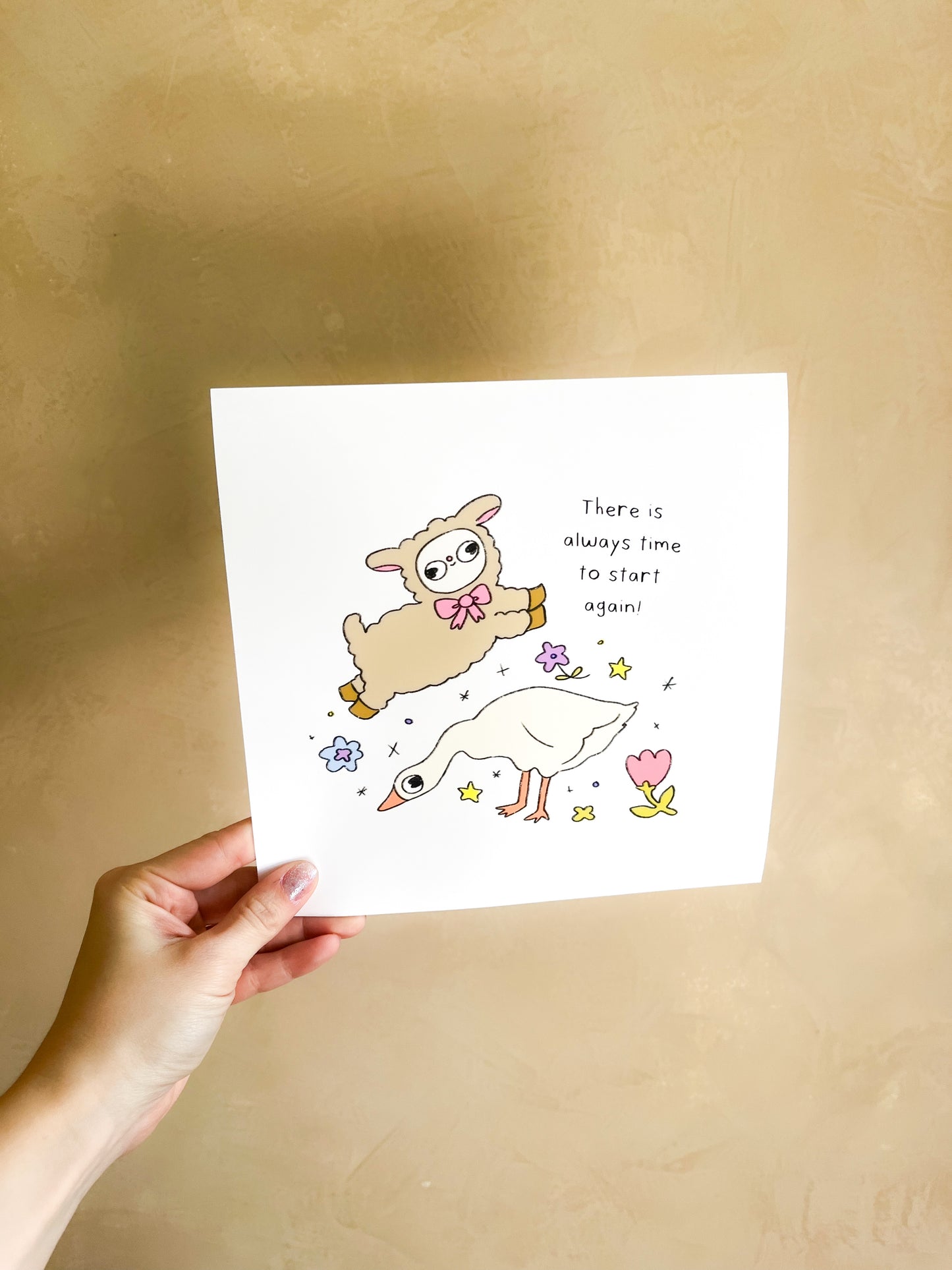 "There is always time to start again!" Art Print
