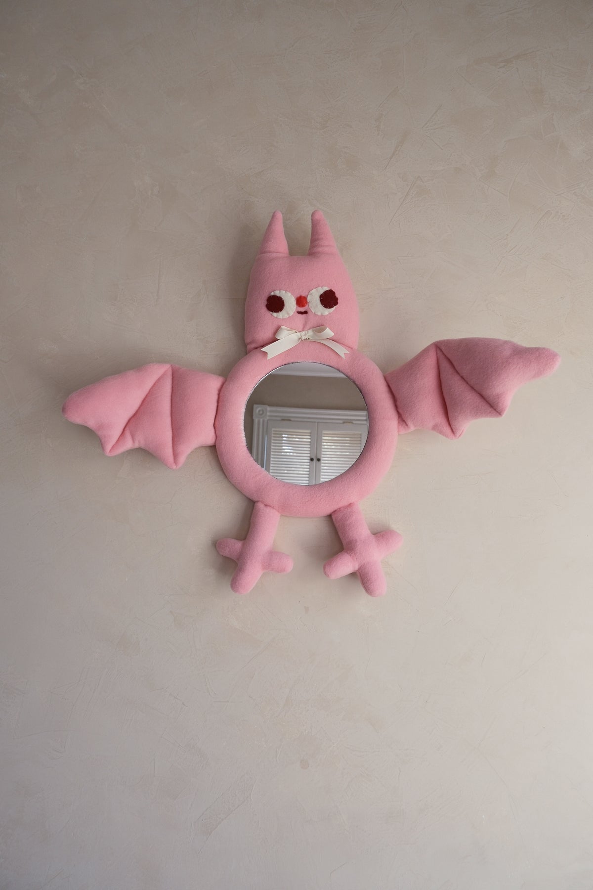 Dusty Taffy Pink Bat • Clunky Picnic Plush Mirror