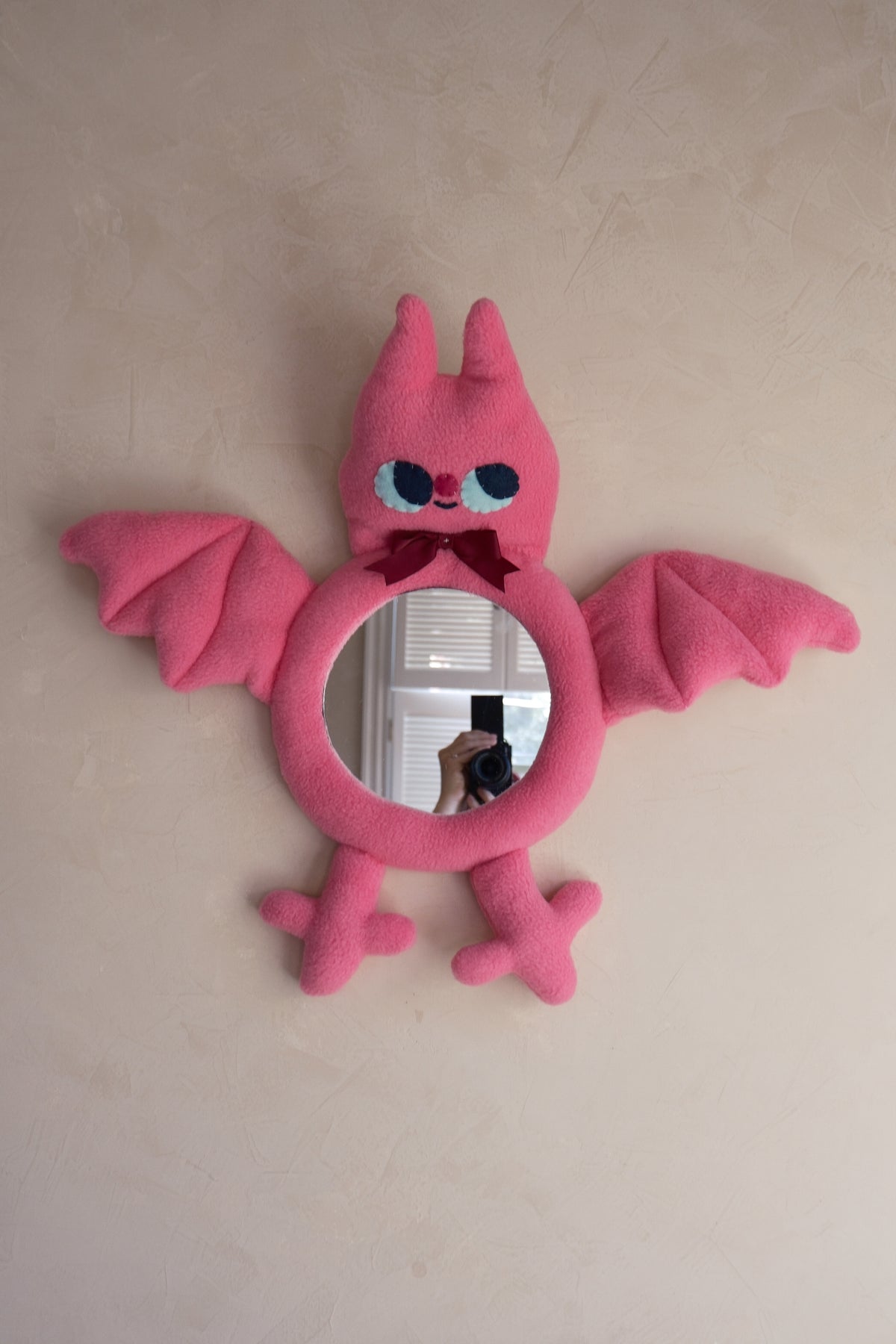 Blushing Petunia Bat • Clunky Picnic Plush Mirror