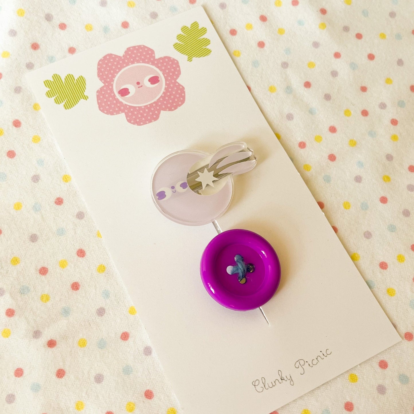 Moon & Button - #29 Hair Clip Set