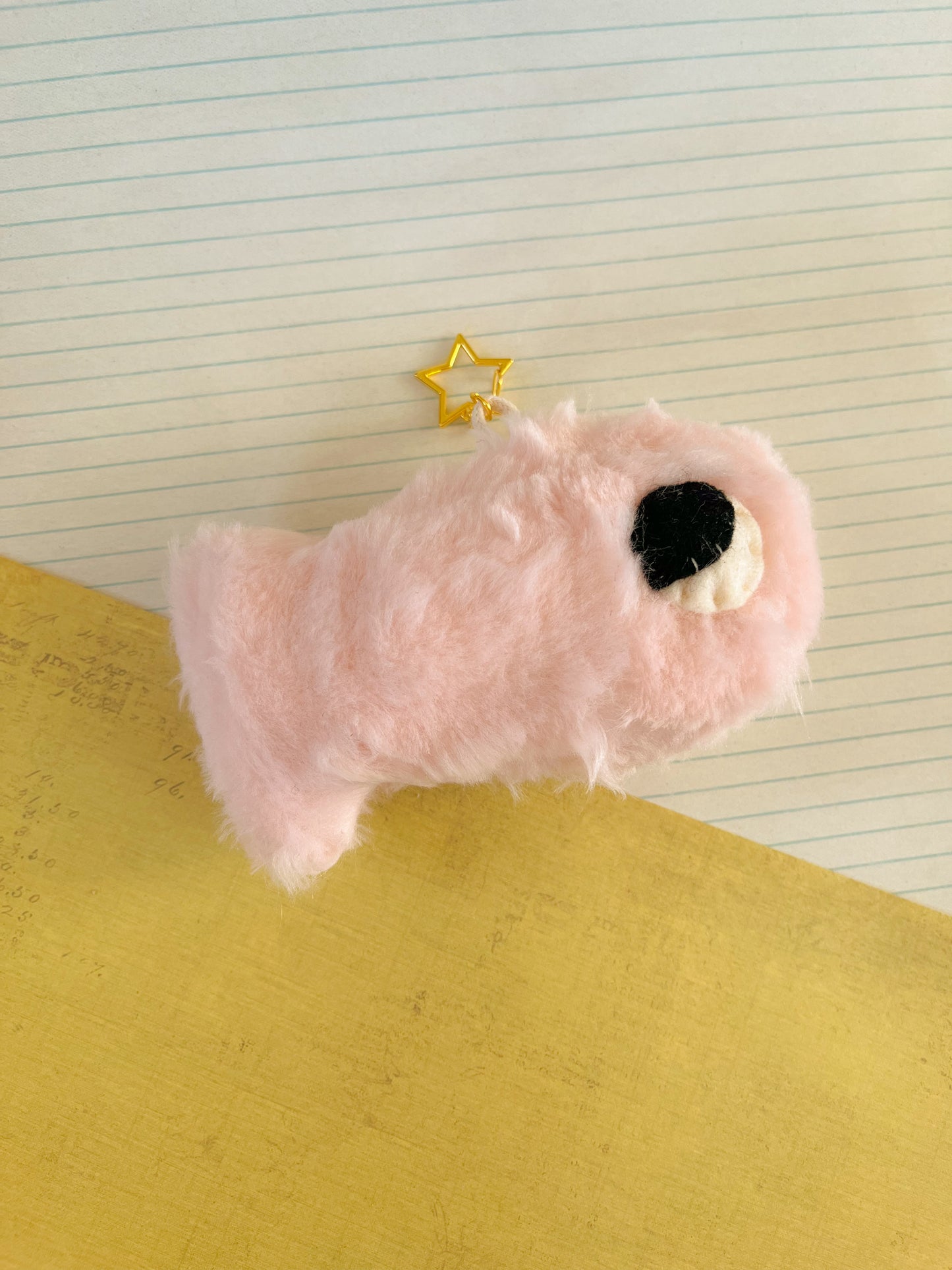 Moonrise Pinky Fish #4 - Clunky Plush Keychain