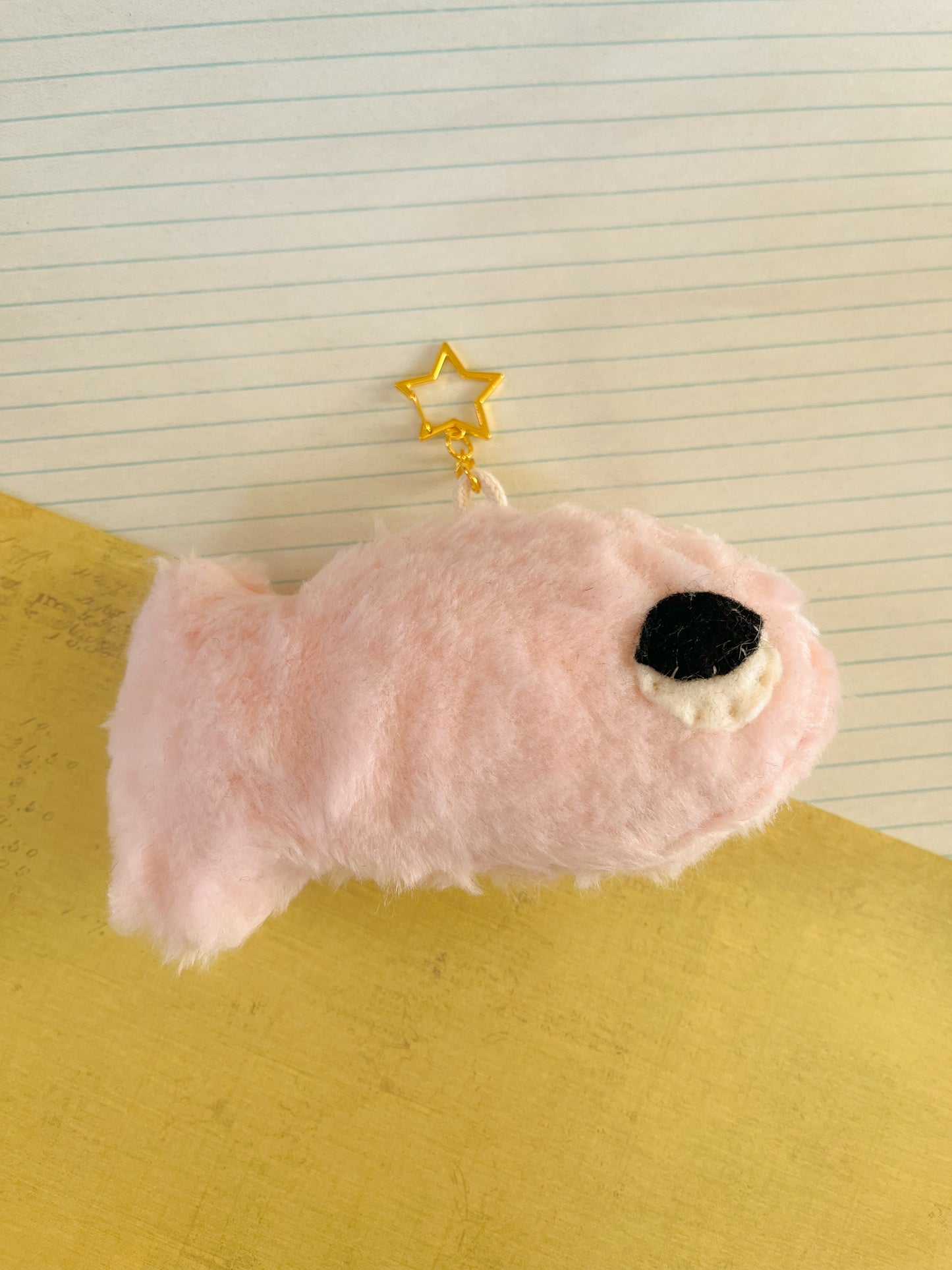 Moonrise Pinky Fish #2 - Clunky Plush Keychain