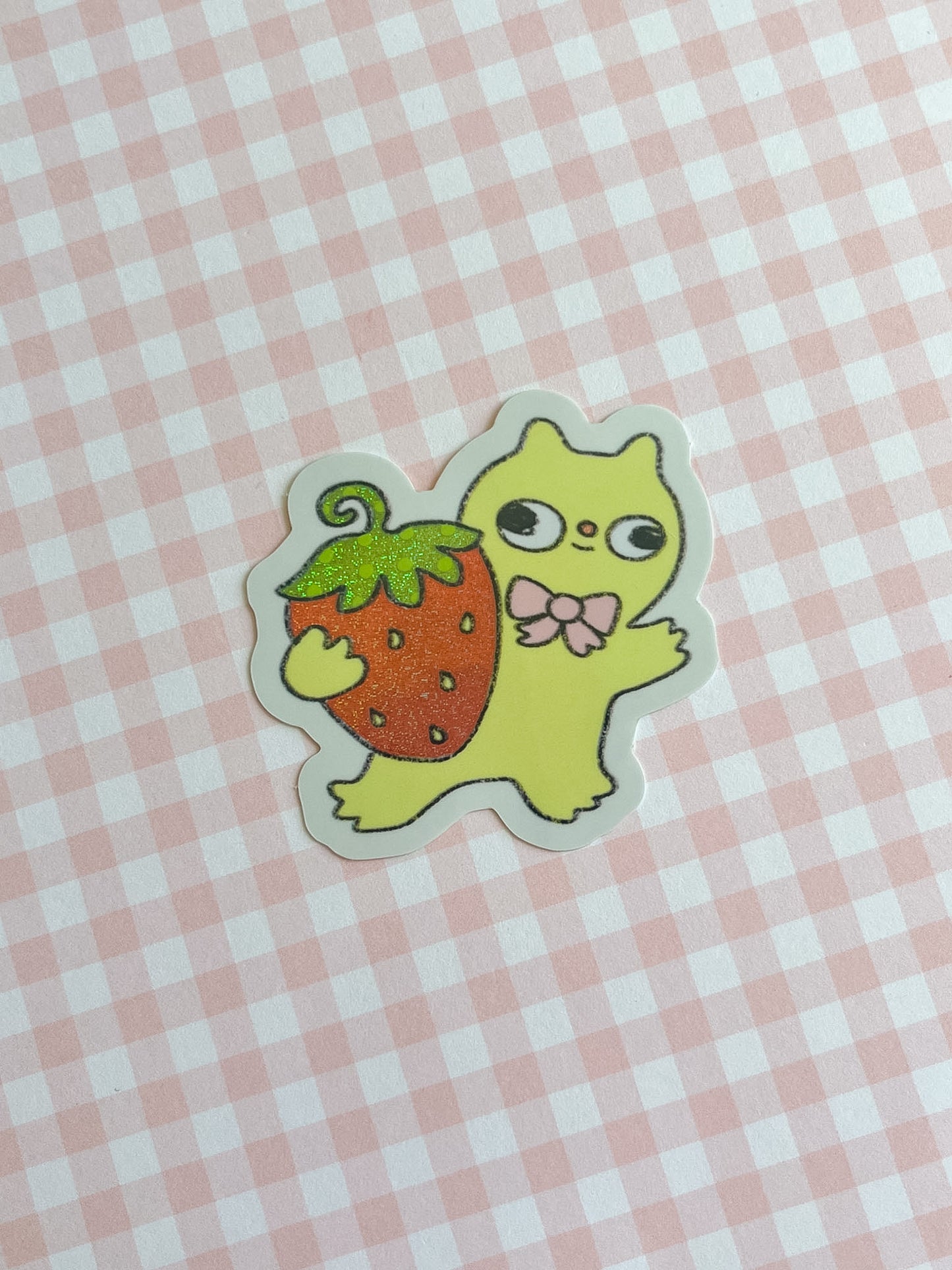 Gooby Cat Berry Baby Sticker