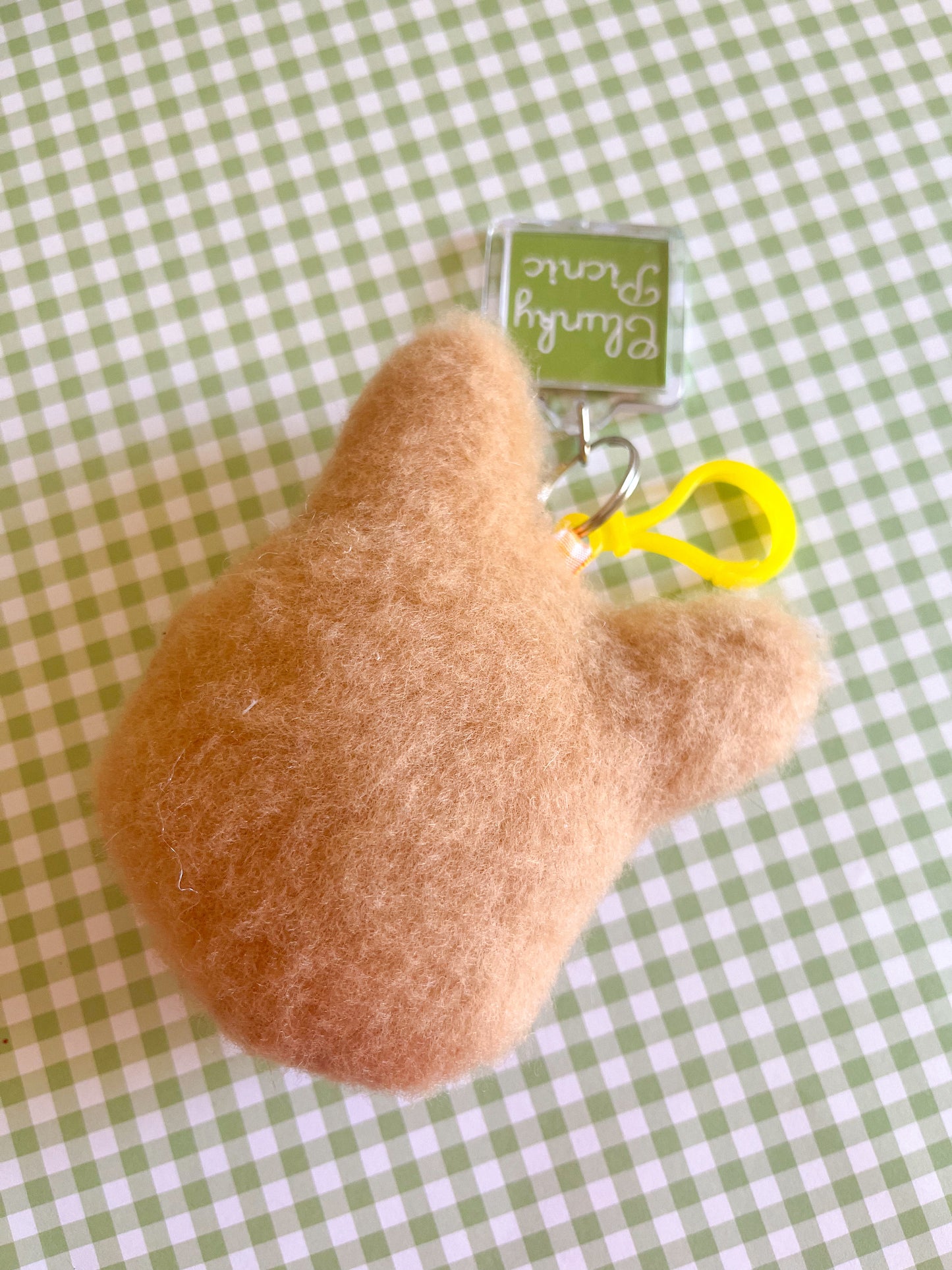 Honey Bear #4 - Clunky Plush Keychain & Acrylic Keychain Combo
