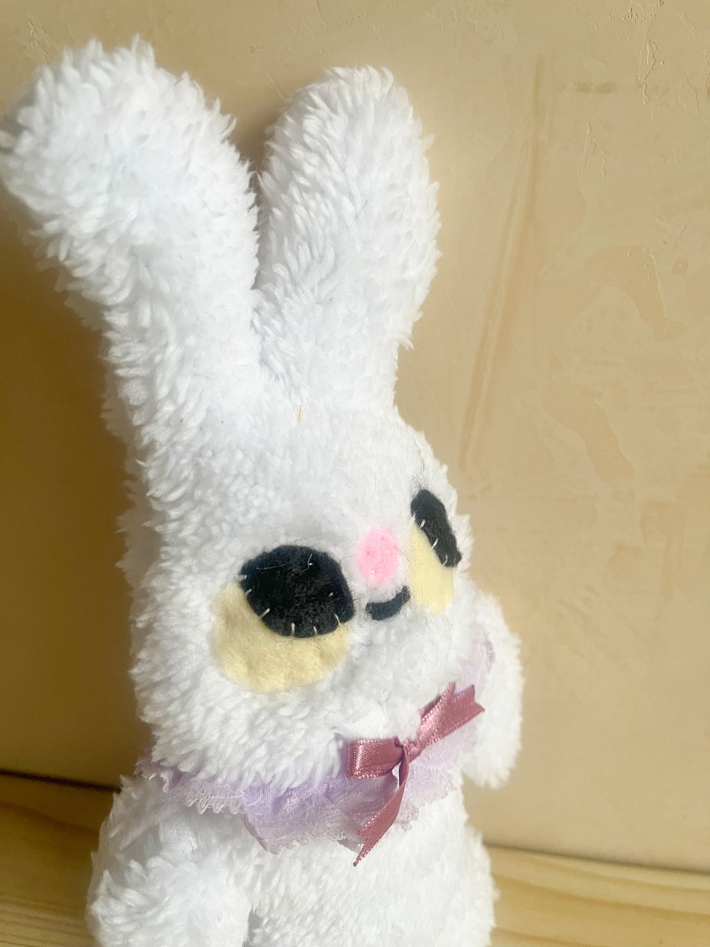 spring phoebe bunny with lavender lace #4 - Clunky Plush Collectible