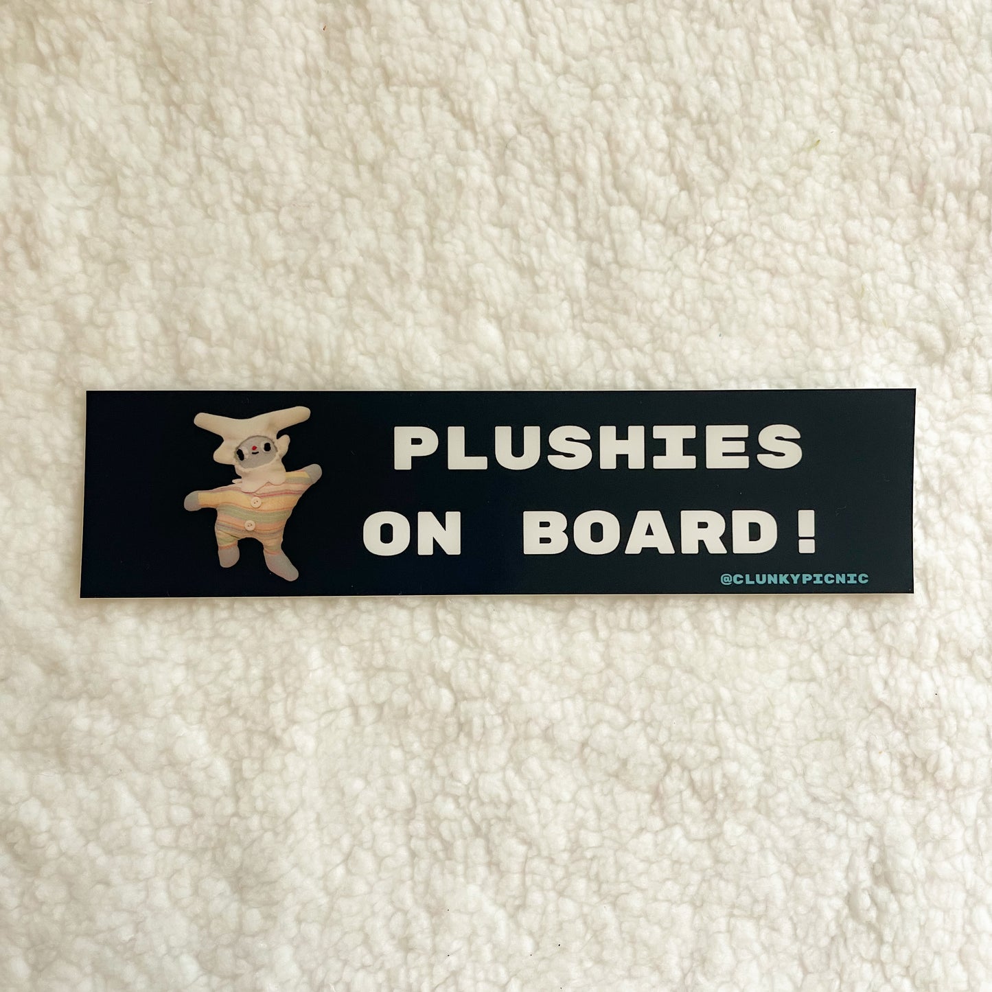 PLUSHIES ON BOARD! Bumper Sticker