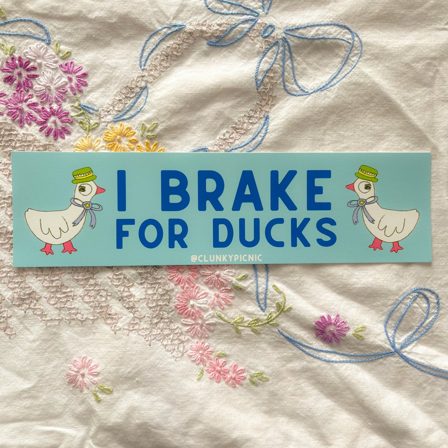 I BRAKE FOR DUCKS! Bumper Sticker
