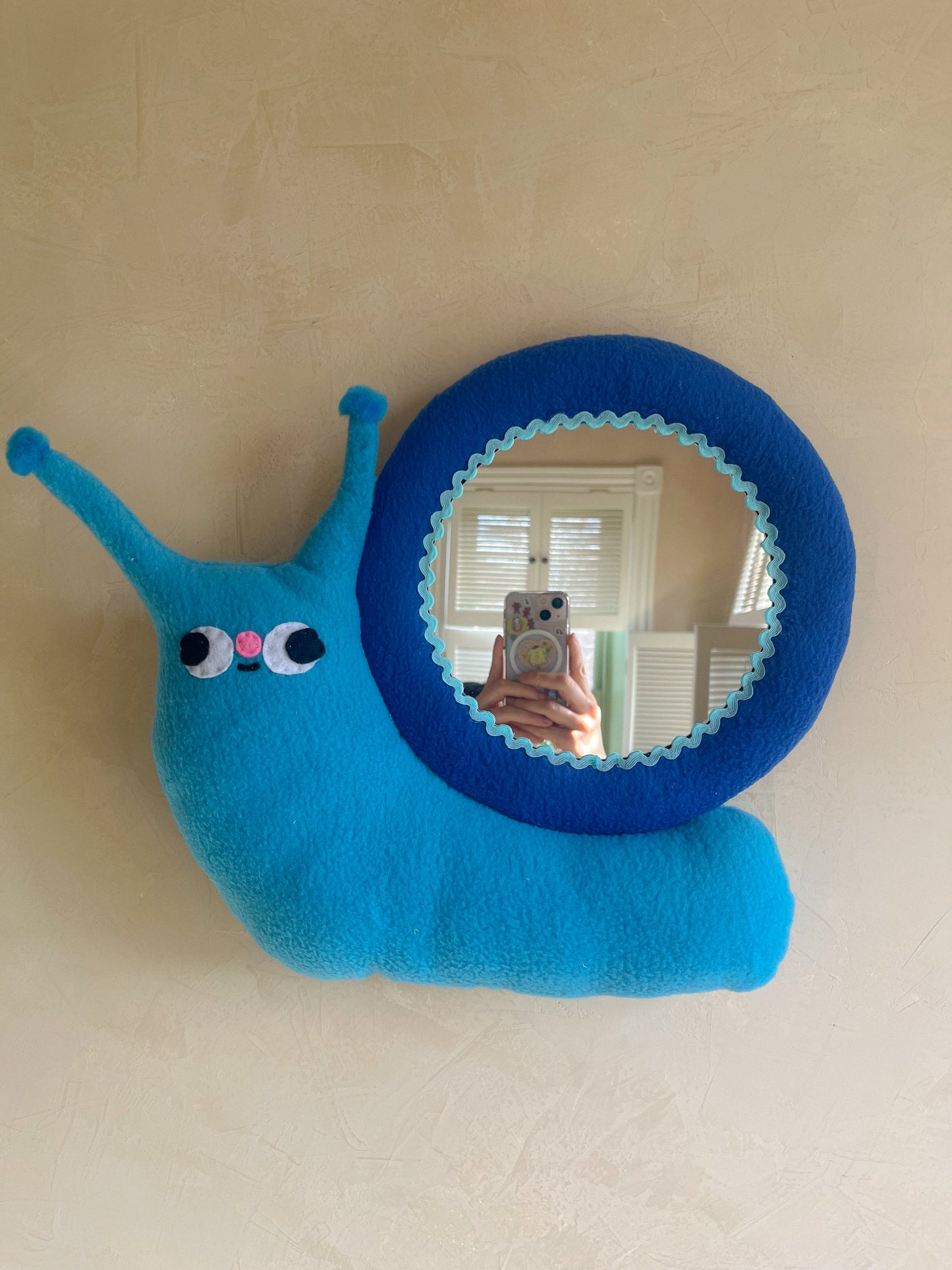 Blue Snail • Clunky Picnic Plush Mirror
