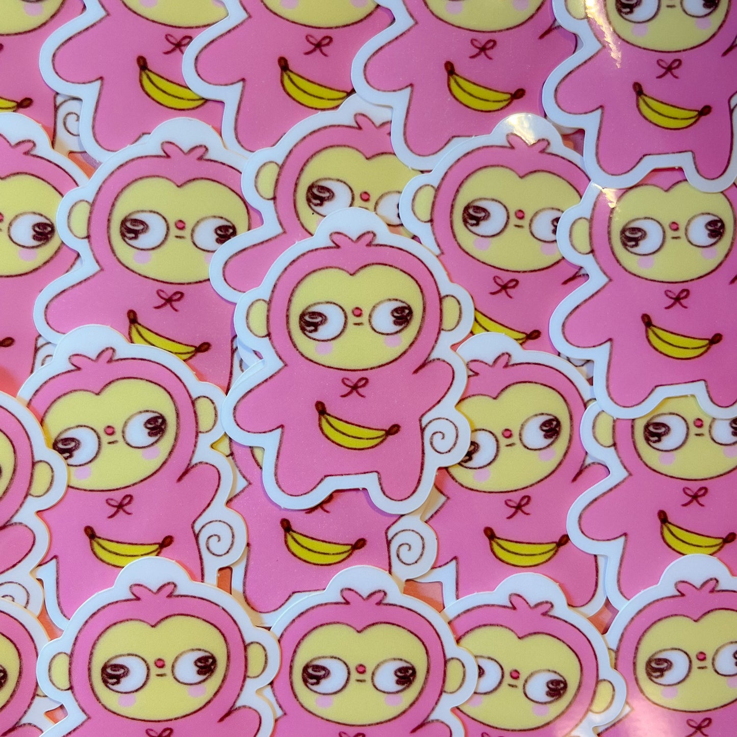 Pink Monkey Sticker