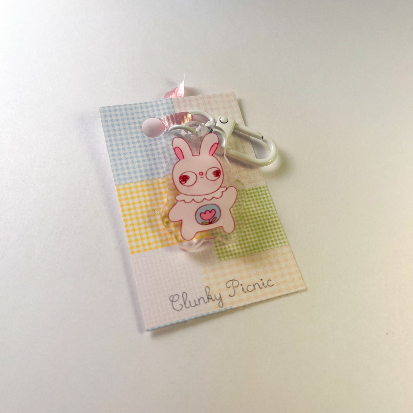 Spring Bunny Keychain