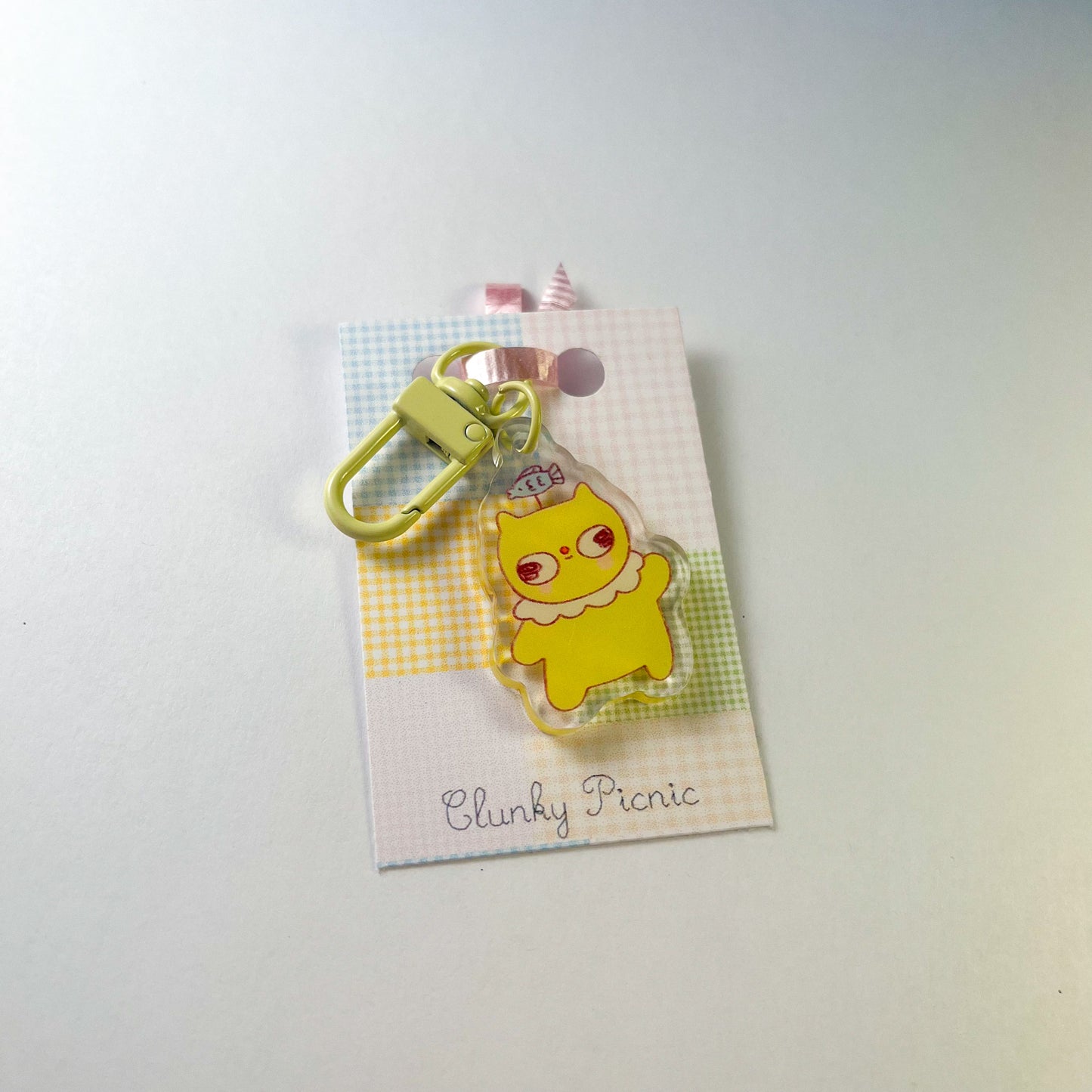 Fishie Gooby Cat Keychain