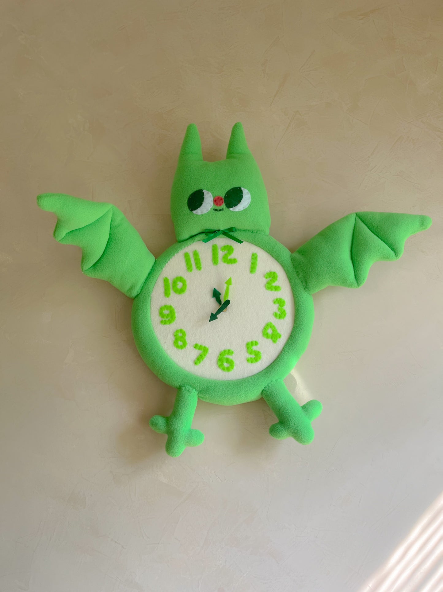 Slime Bat Plushie Friend Clock