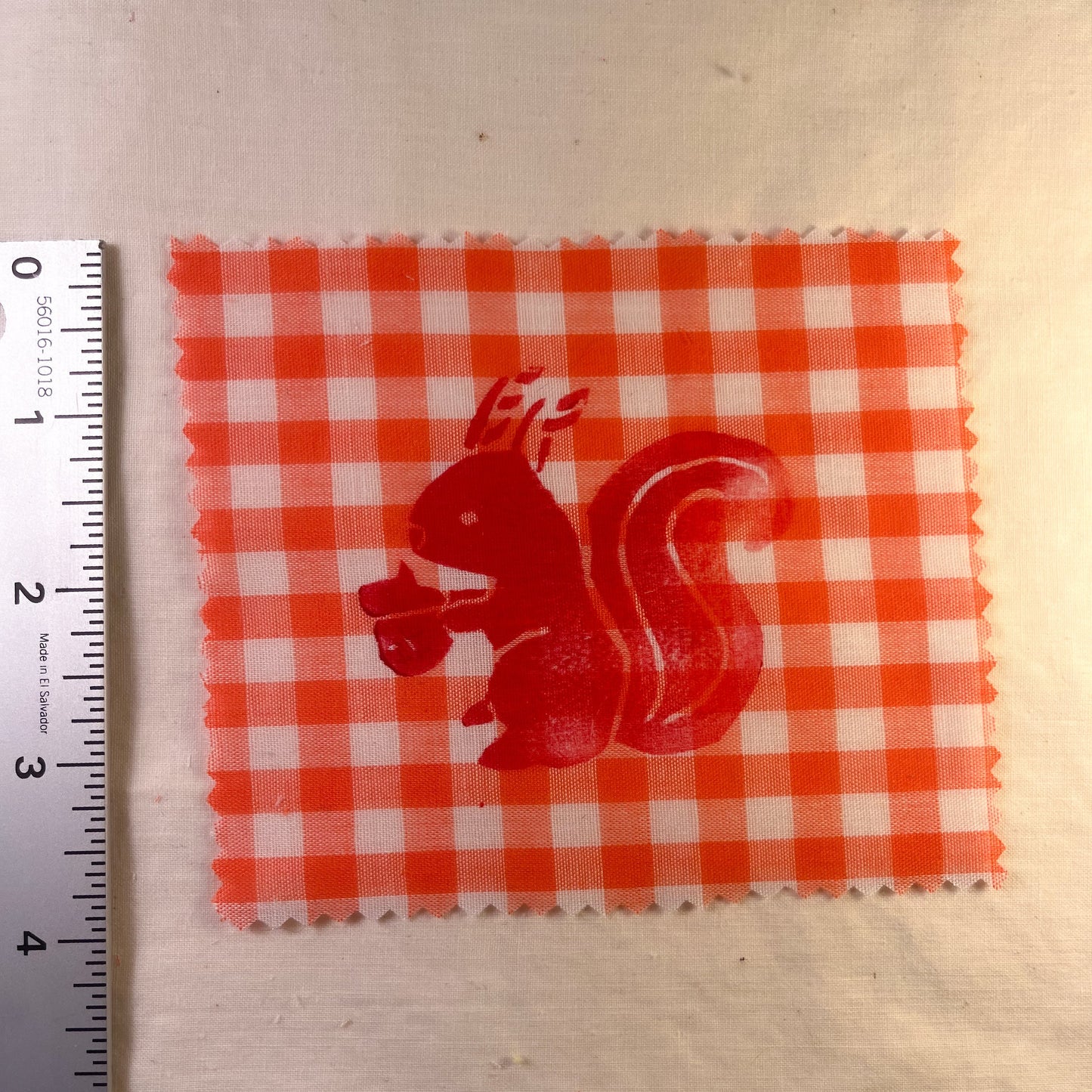Baby Squirrel ~ Lino Print Patch