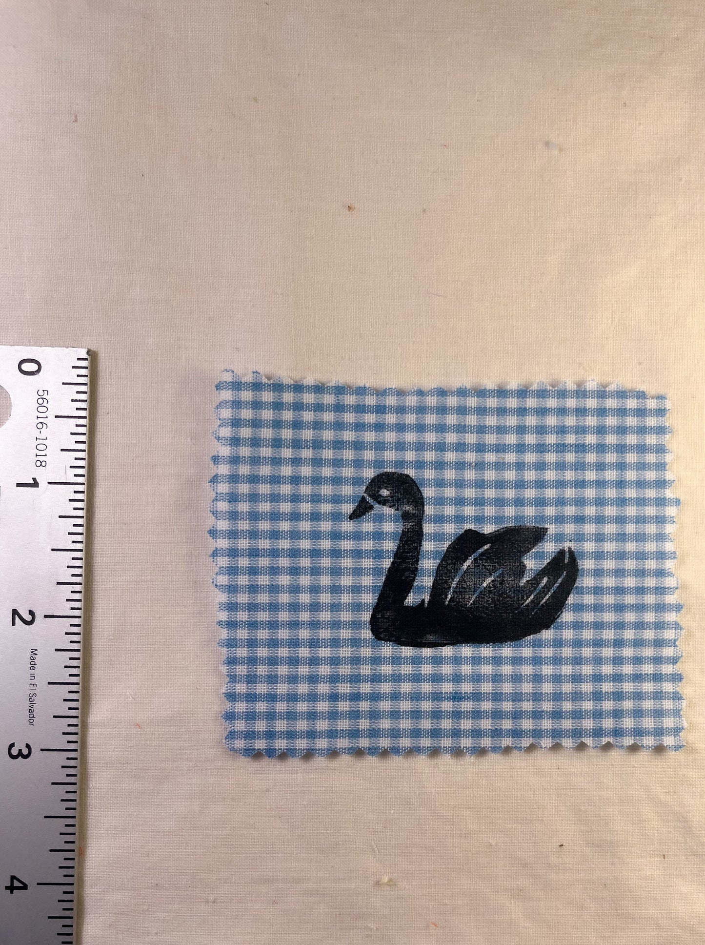 Swan ~ Lino Print Patch