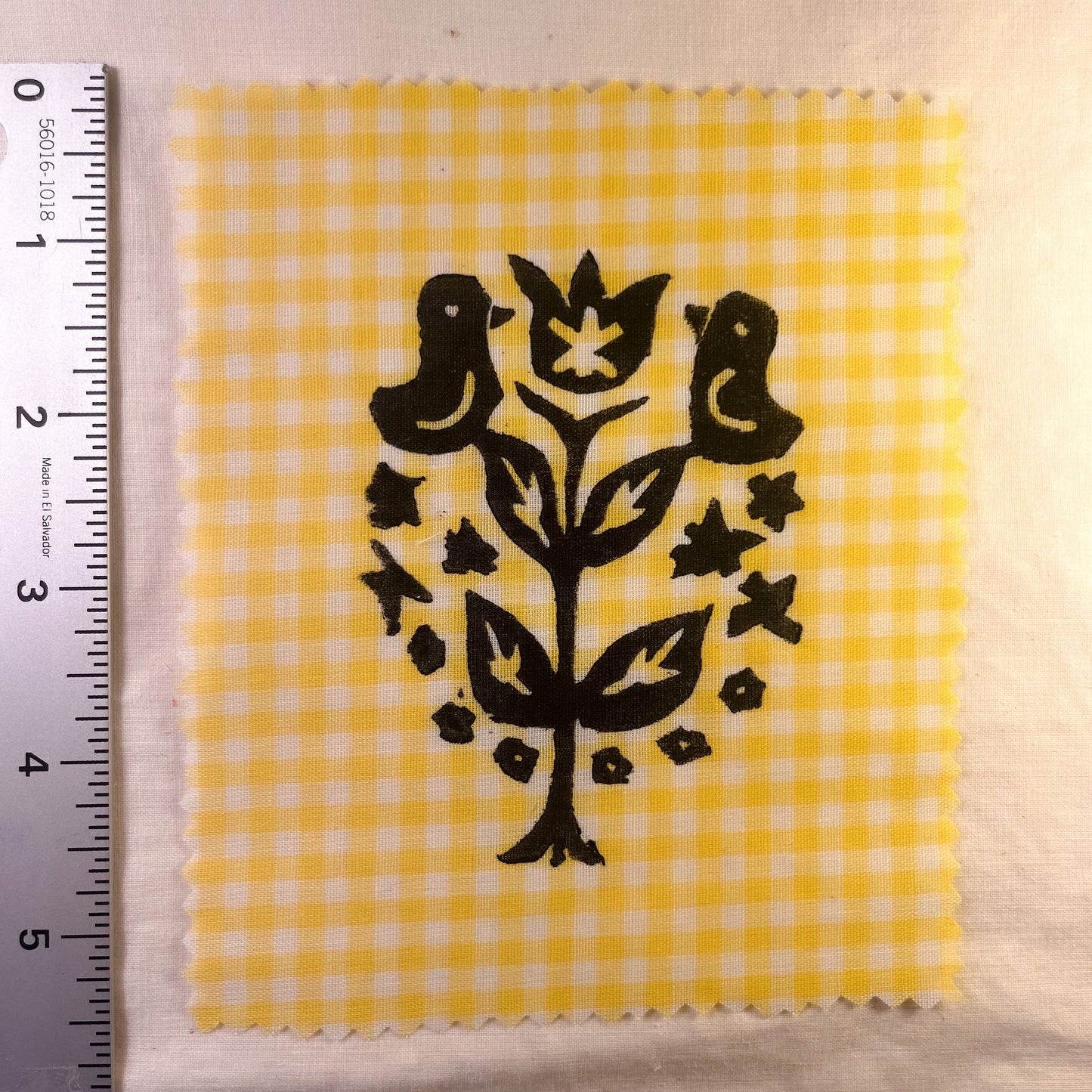 Spring Tulips ~ Lino Print Patch