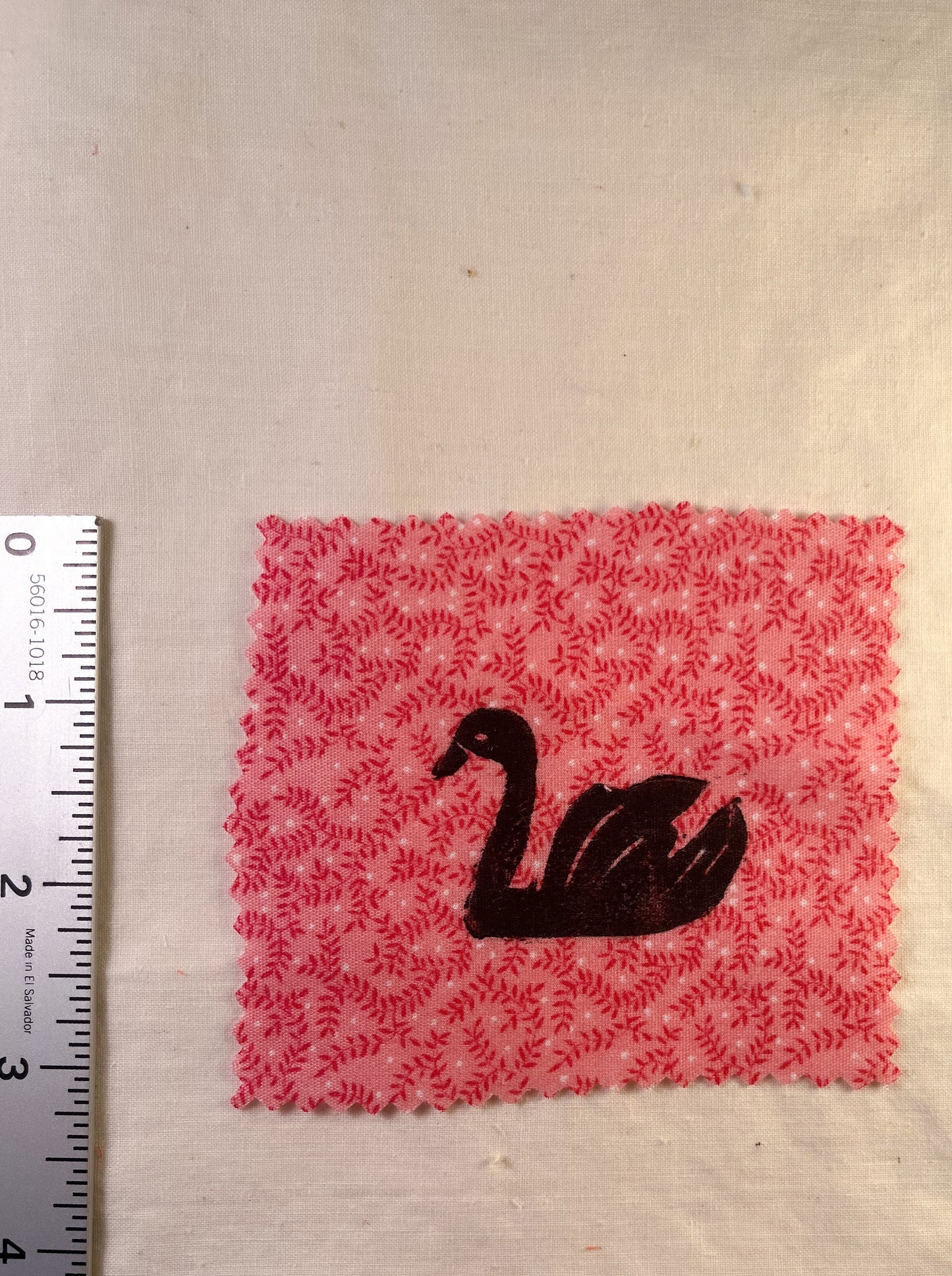 Swan ~ Lino Print Patch