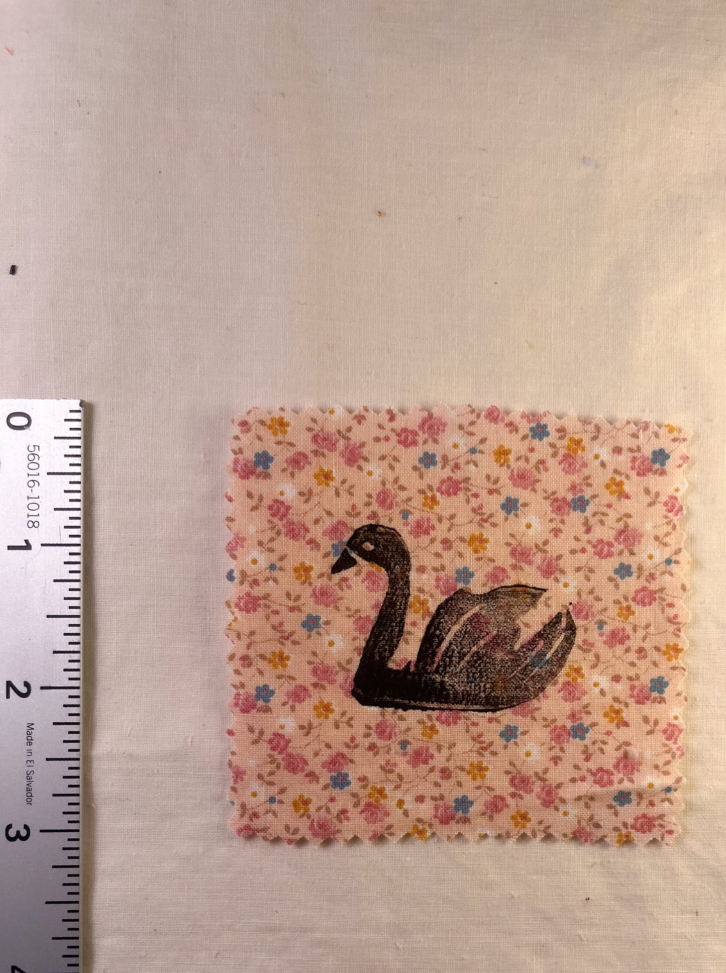 Swan ~ Lino Print Patch