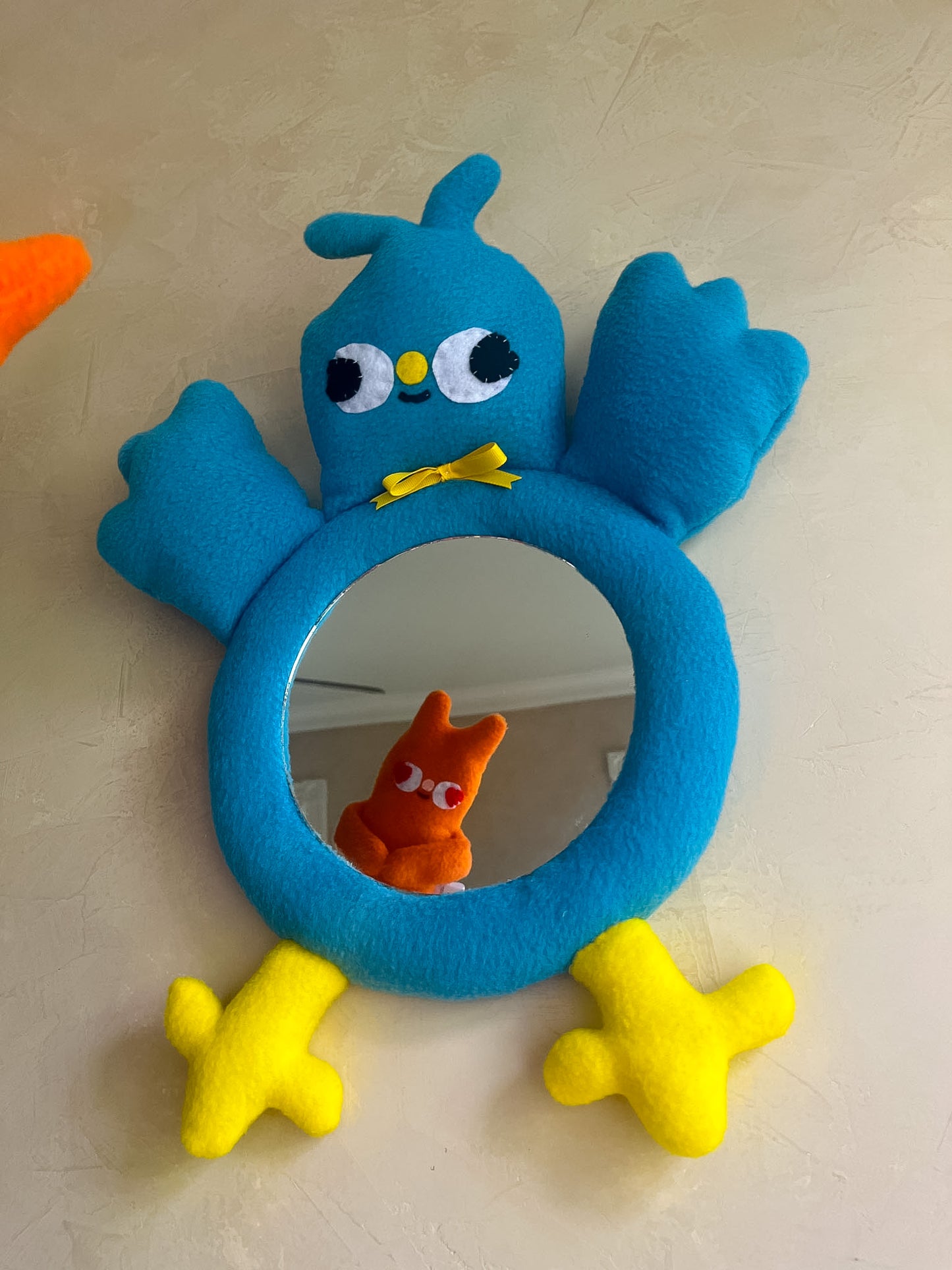 Blue Bird • Clunky Picnic Plush Mirror