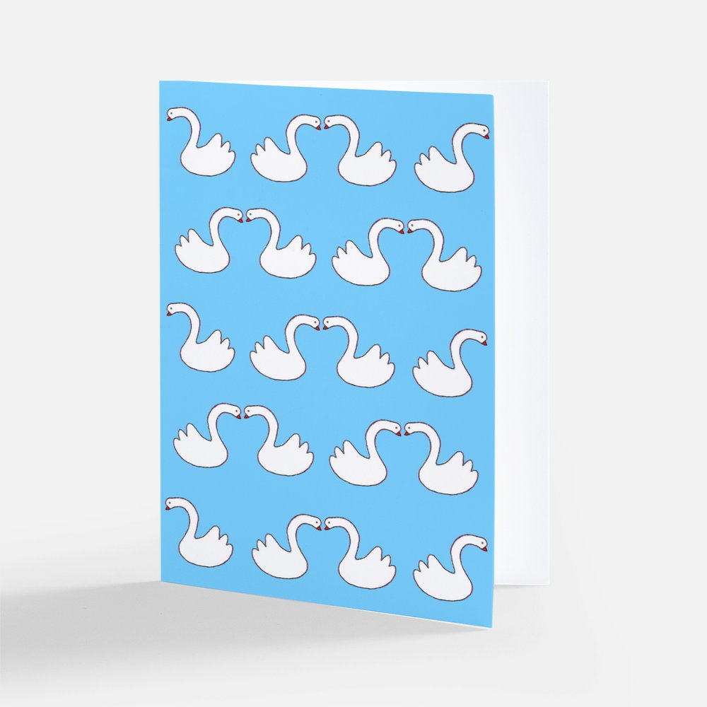 Swan Party Greeting Card