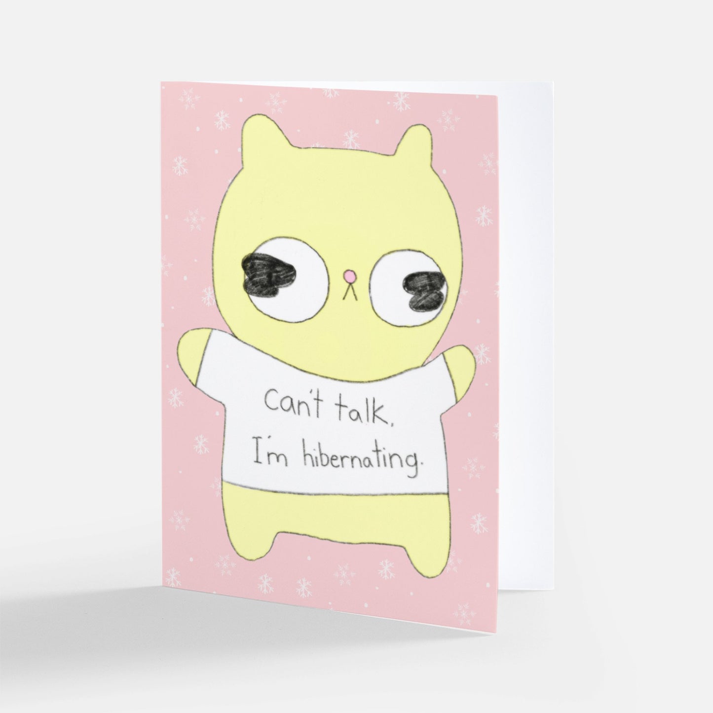 Gooby Cat Hibernation Greeting Card