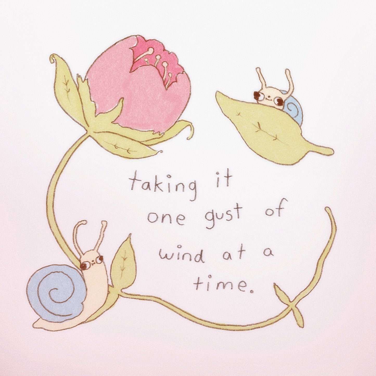 Gust of Wind Art Print