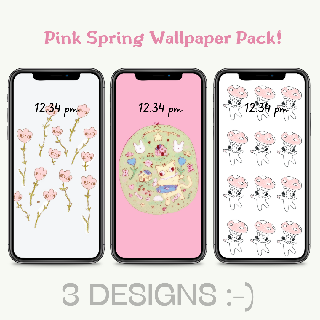 Spring Yum! Digital Download Phone Wallpaper Set