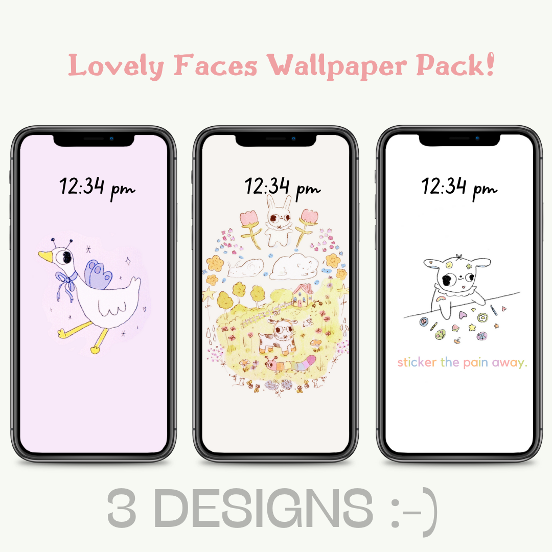 Lovely Faces! Digital Download Phone Wallpaper Set – olivia buchholz