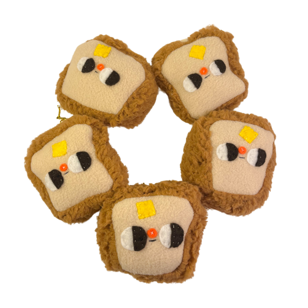 BUTTERED TOAST #2 - Clunky Plush Keychain