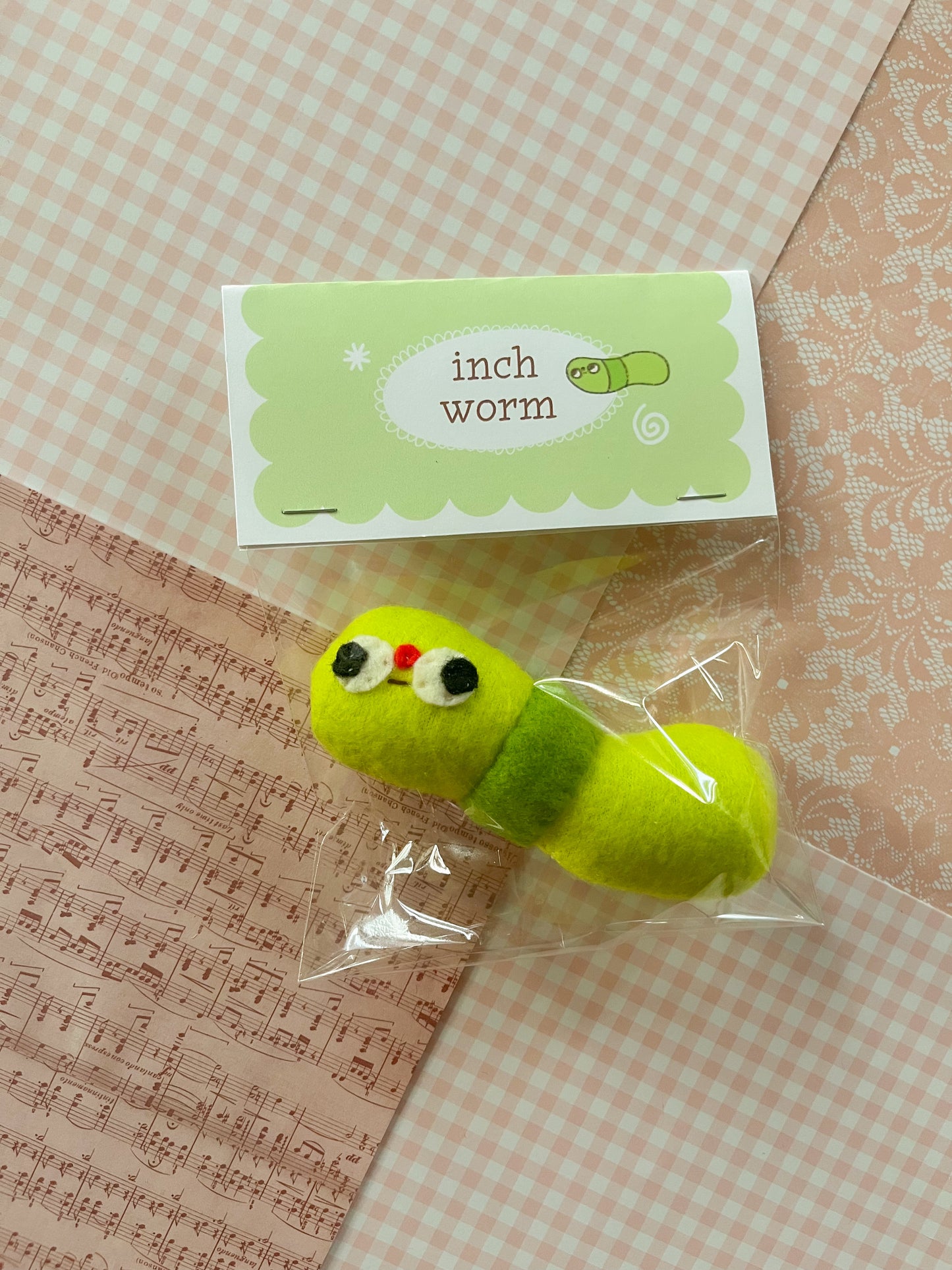 #4 Inch Worm - Mini Clunky Plush Collectible