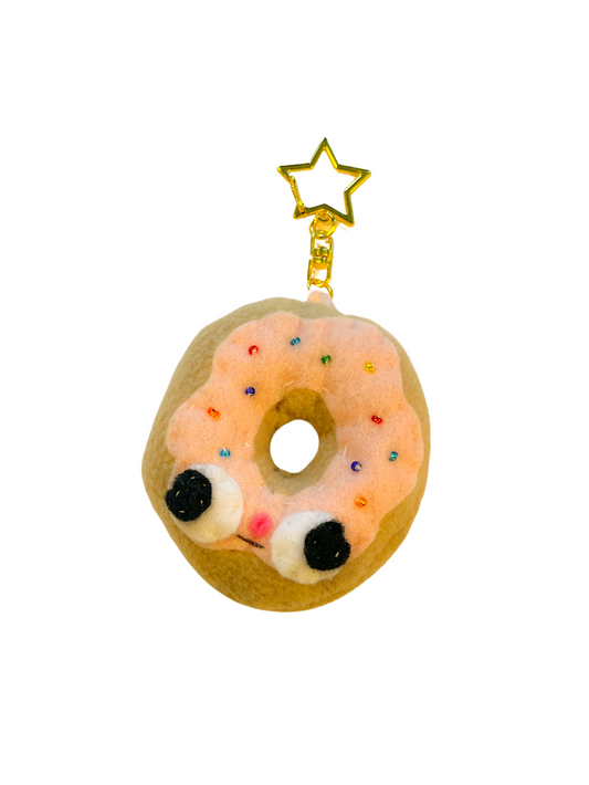 Strawberry Donut Jr. - Clunky Plush Keychain