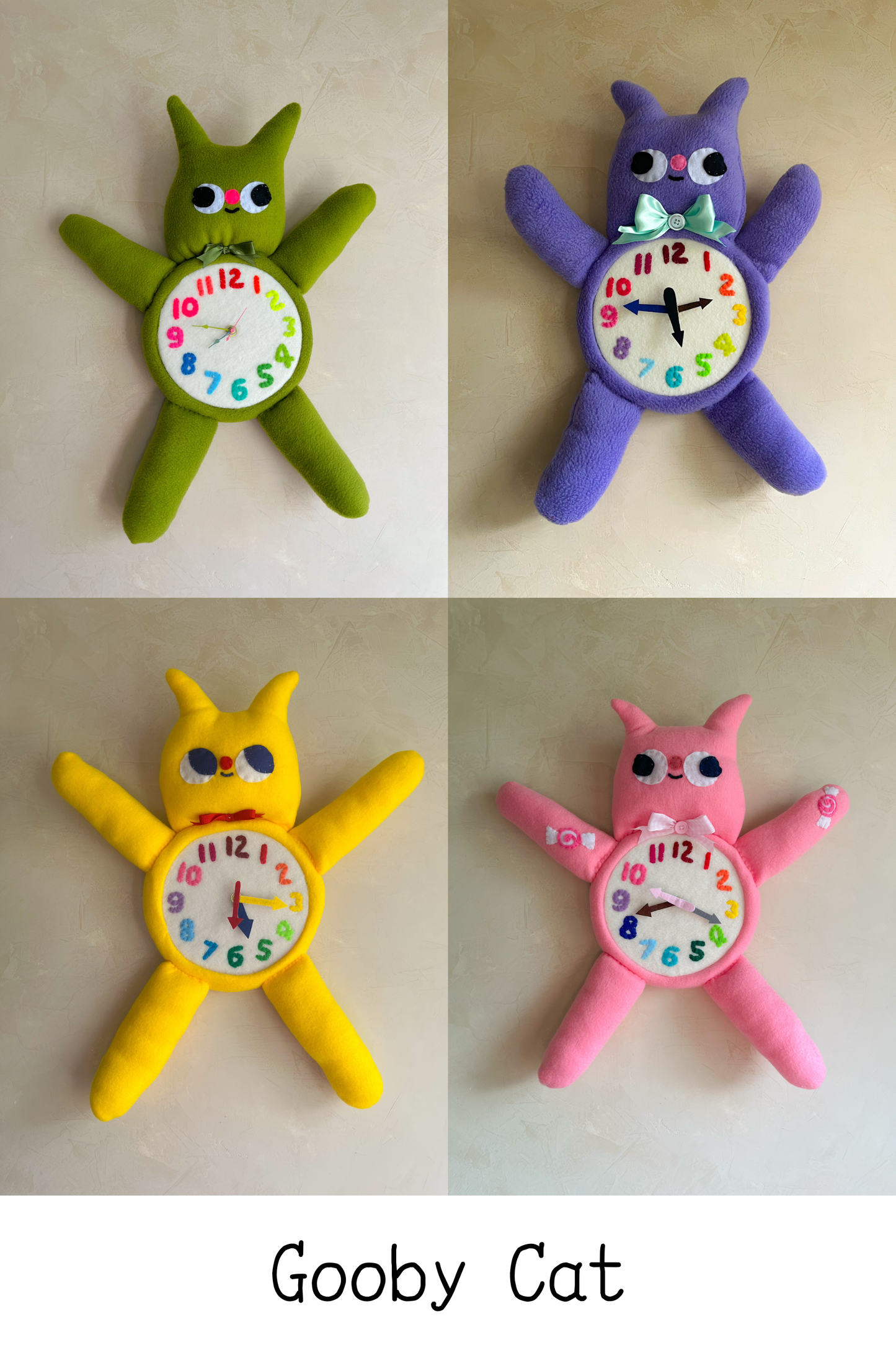 Clunky Picnic Plush Clock ~ MADE TO ORDER ~