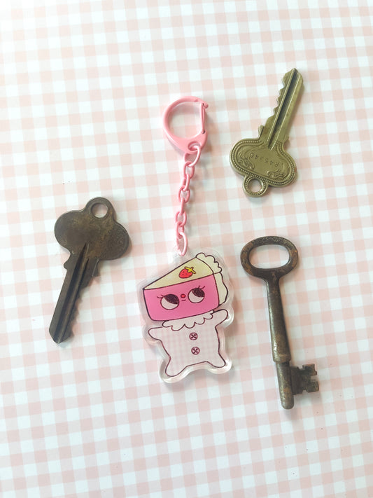 Strawberry Short Cake Keychain