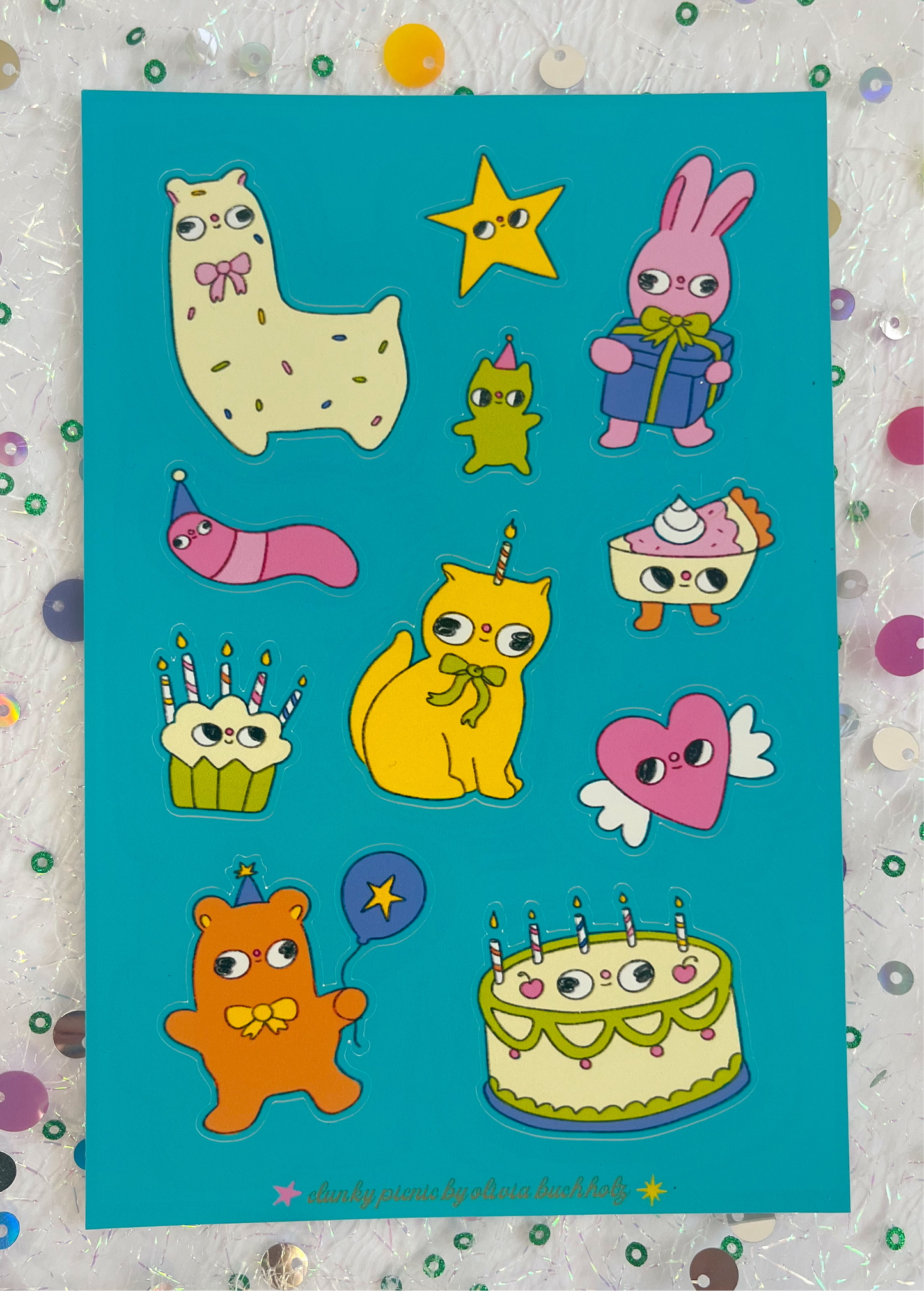 Birthday Party Sticker Sheet