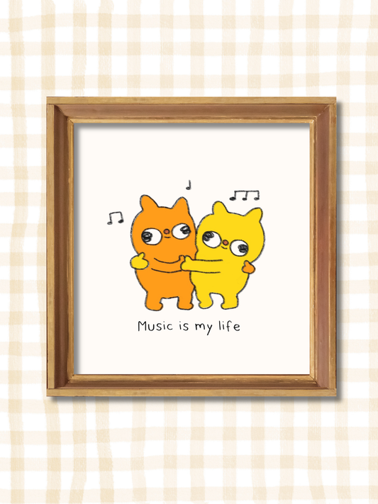 Music is Life Art Print