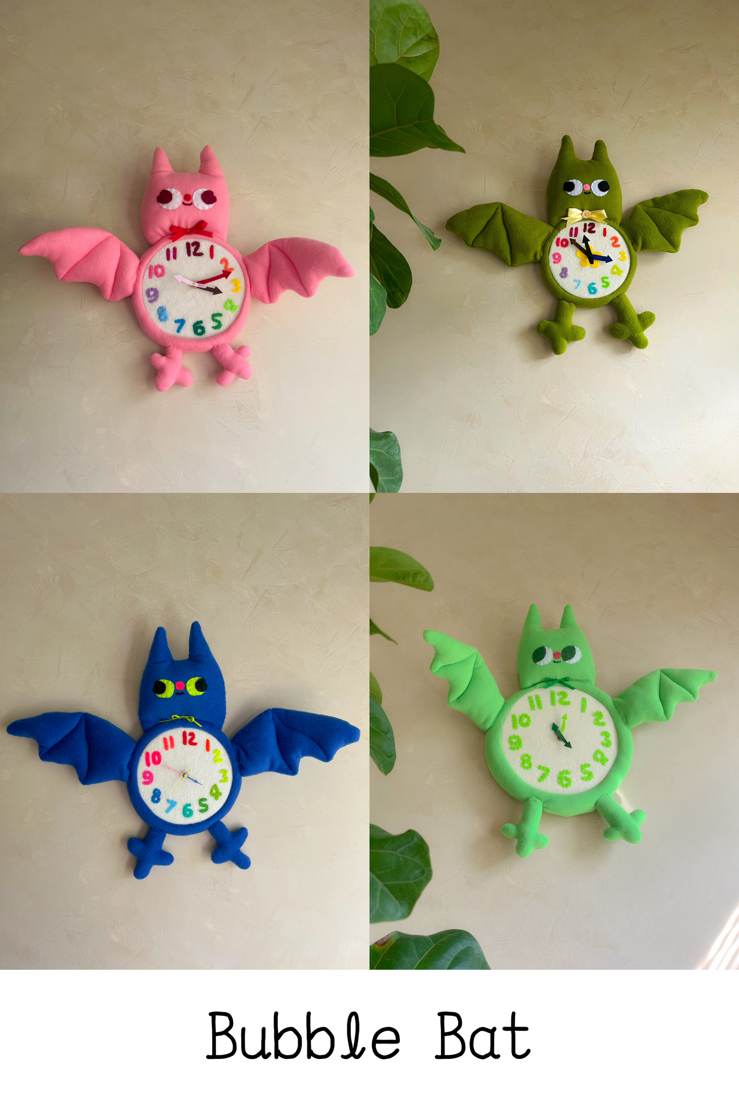 Clunky Picnic Plush Clock ~ MADE TO ORDER ~