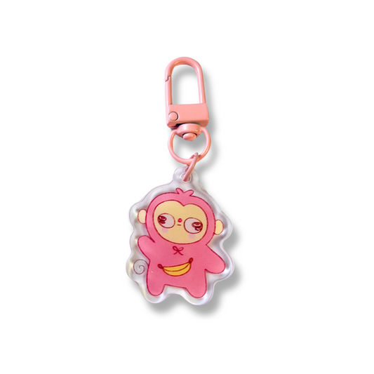 Pink Monkey Keychain