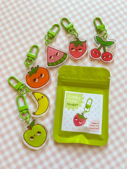 ~CLUNKY FRUITS~ MINI KEYCHAIN! MYSTERY BLIND BAG!