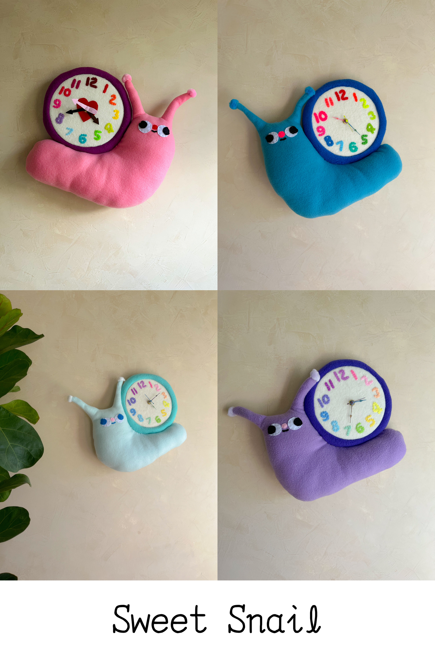 Clunky Picnic Plush Clock ~ MADE TO ORDER ~