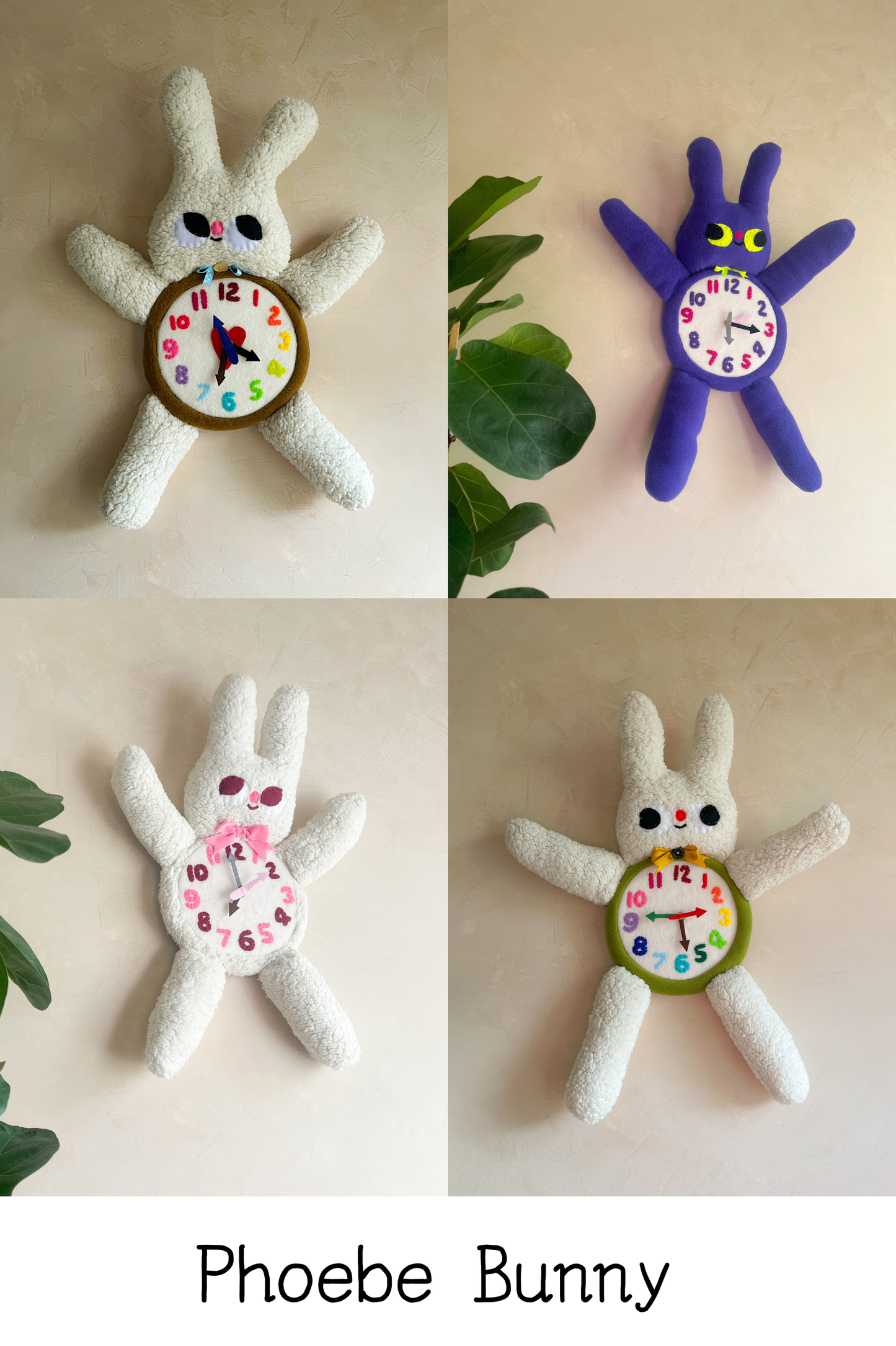 Clunky Picnic Plush Clock ~ MADE TO ORDER ~