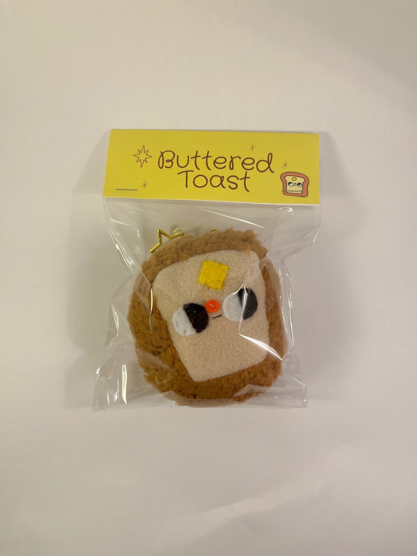 BUTTERED TOAST #3 - Clunky Plush Keychain