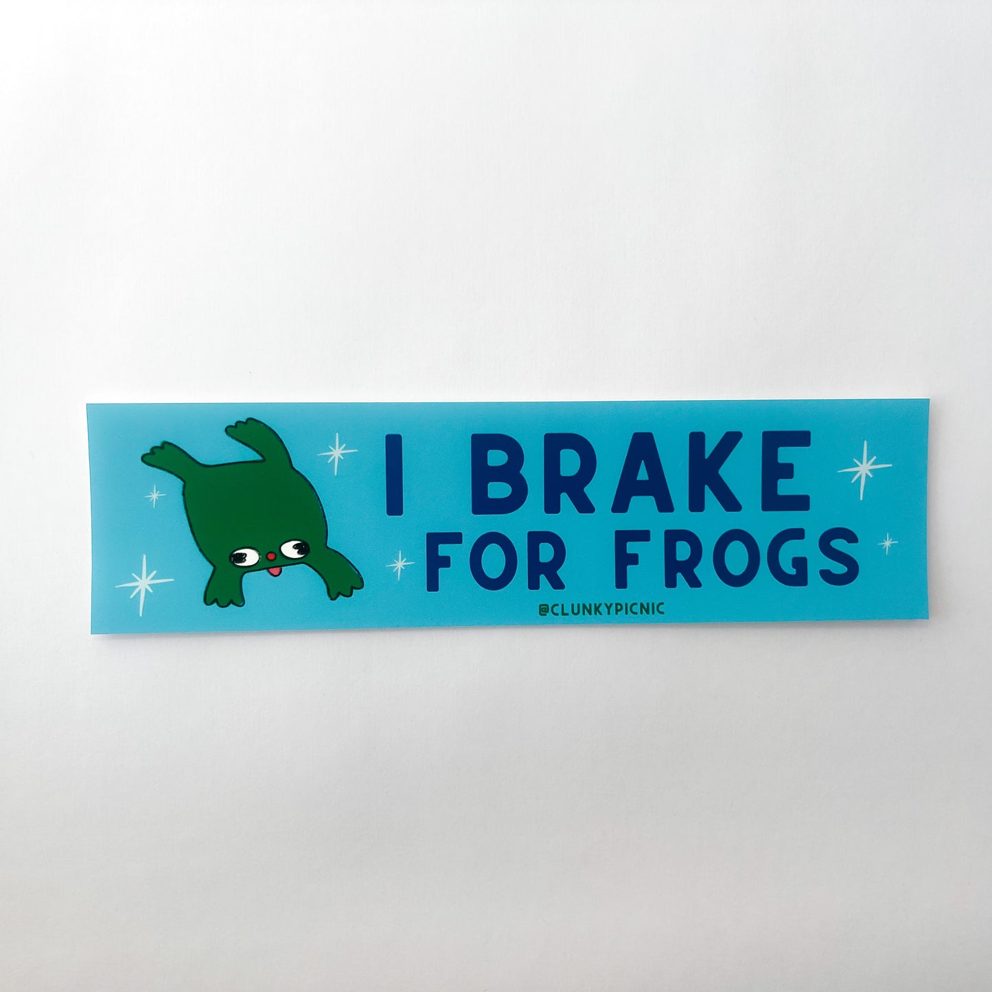 I BRAKE FOR FROGS! Bumper Sticker