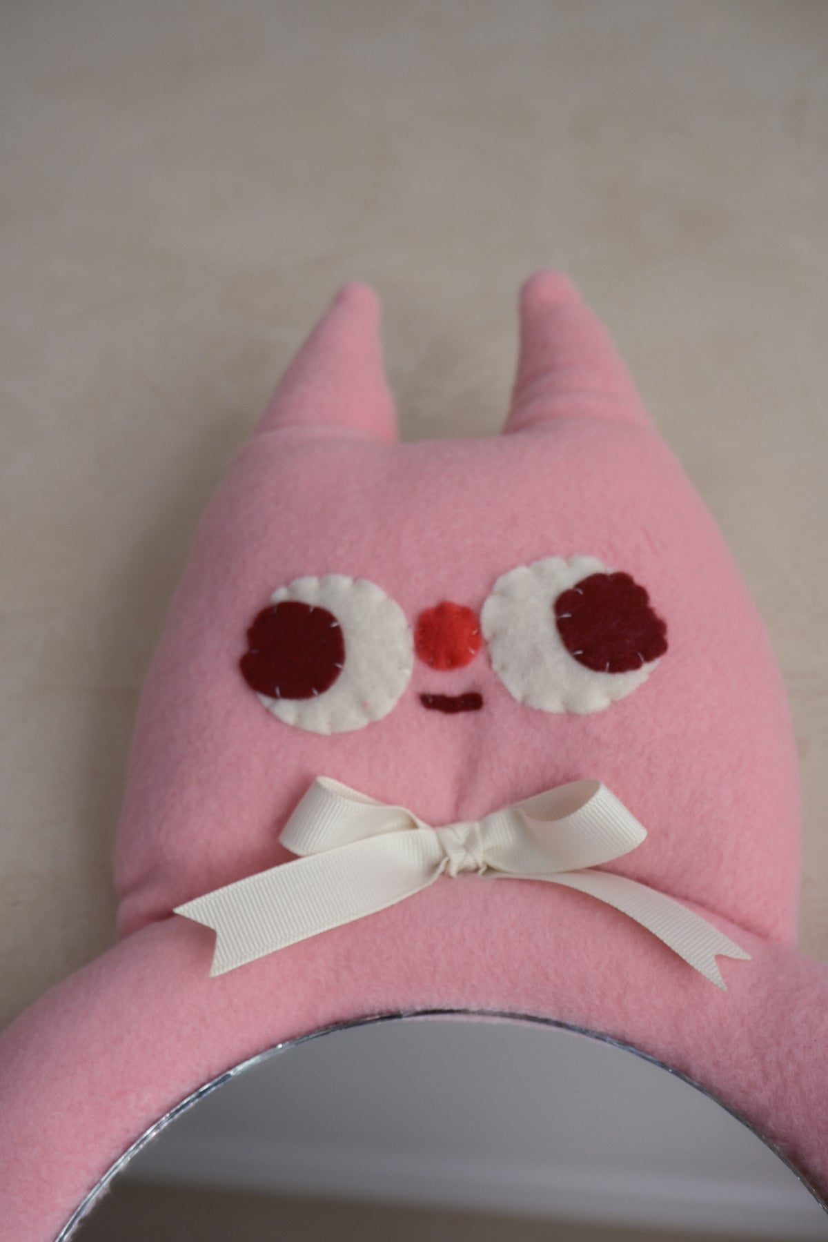 Dusty Taffy Pink Bat • Clunky Picnic Plush Mirror